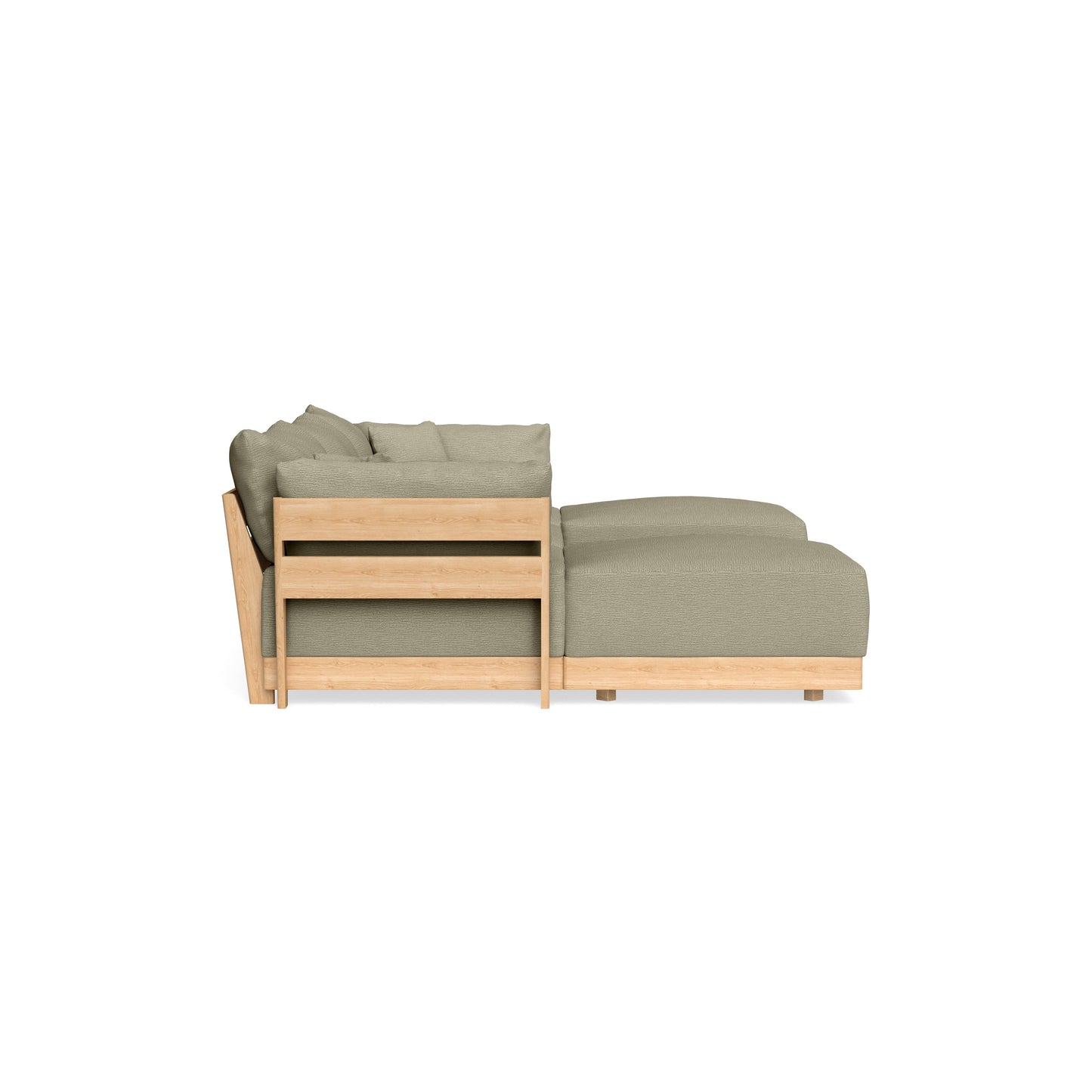 Modular Bondi Latte 3-Seater U-Sectional in Cappuccino | Memory Foam Blend