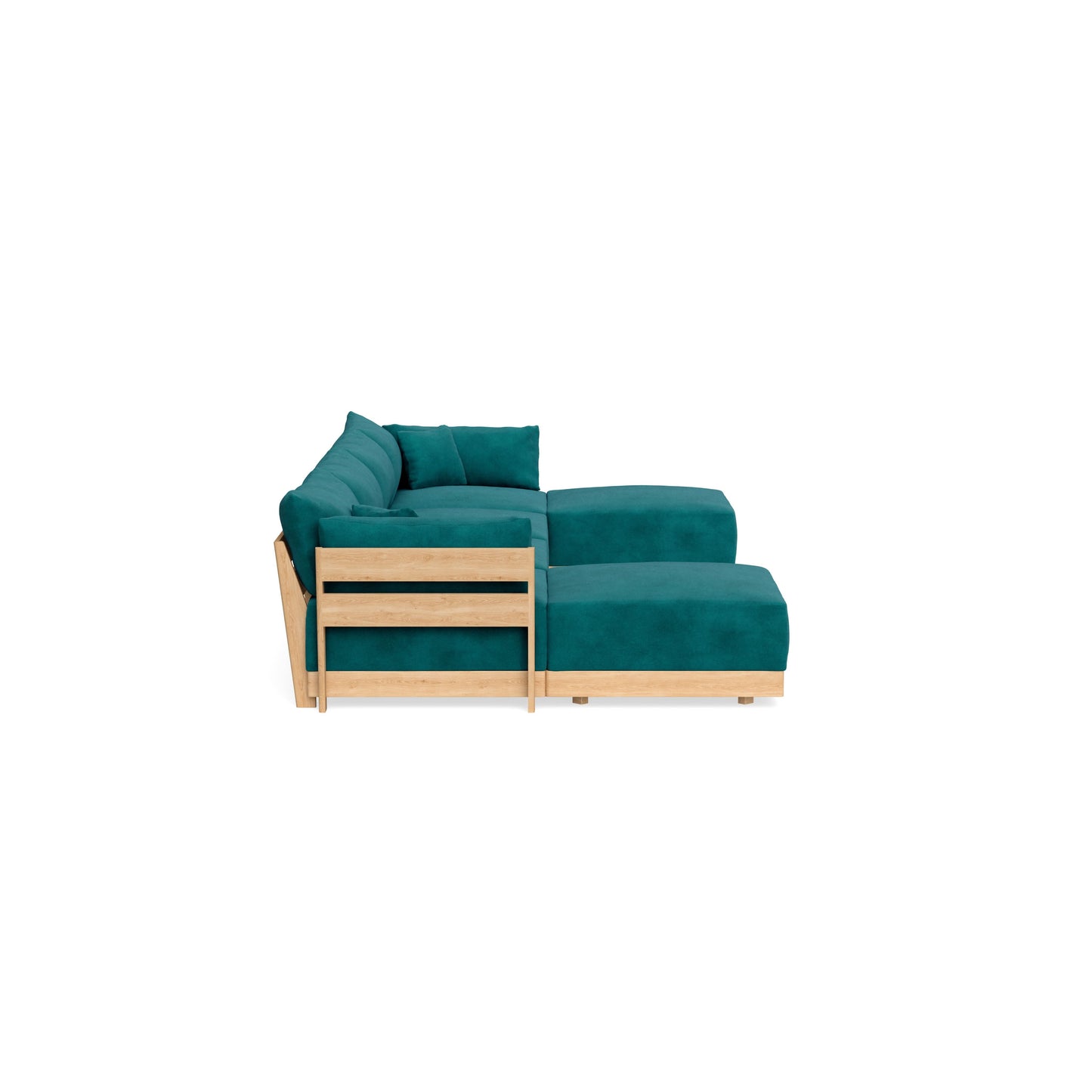 Slipcover Only - Modular Bondi 4-Seater U-Sectional in Peacock