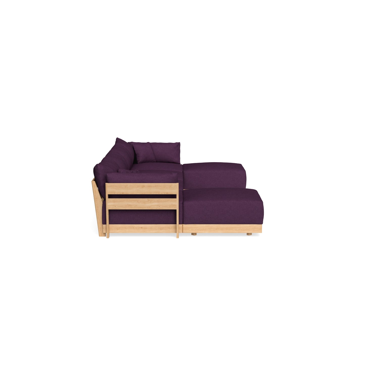 Slipcover Only - Modular Bondi 4-Seater U-Sectional in Aubergine