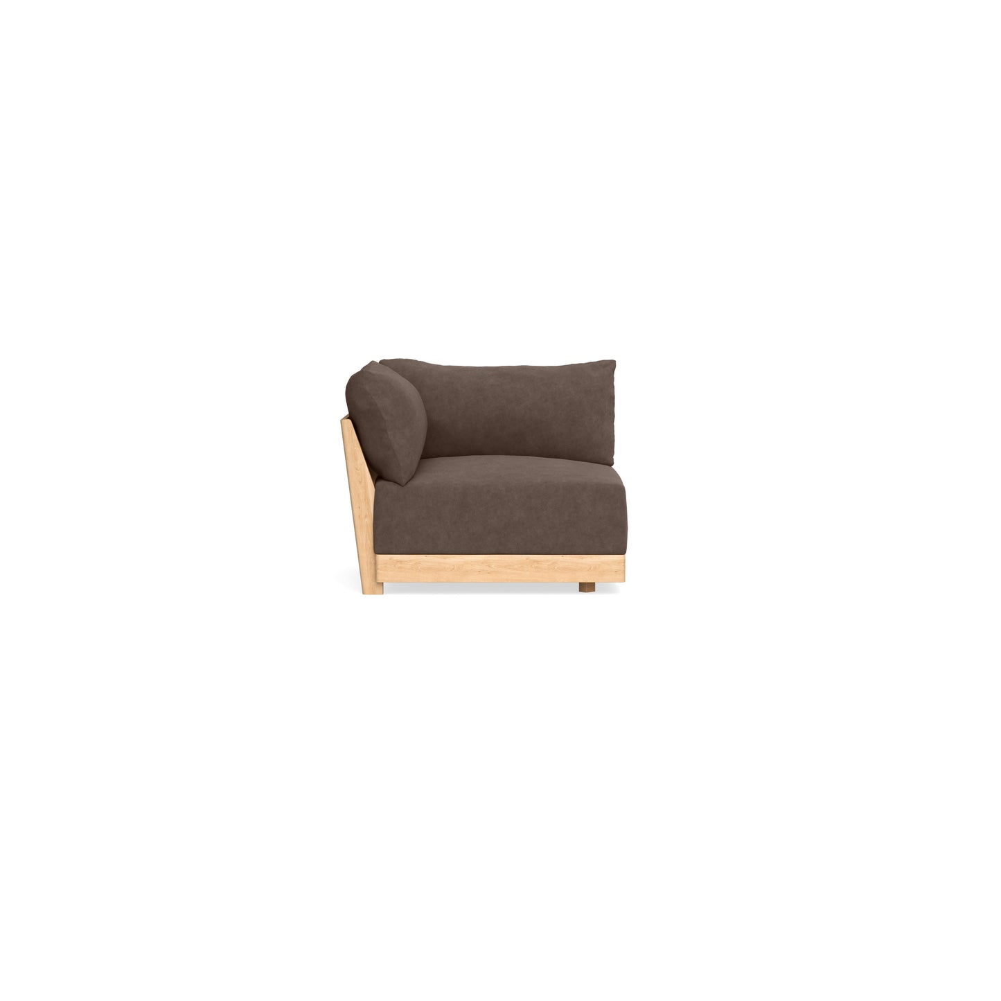 Modular Bondi Latte Corner Chair in Chocolate | Memory Foam Blend