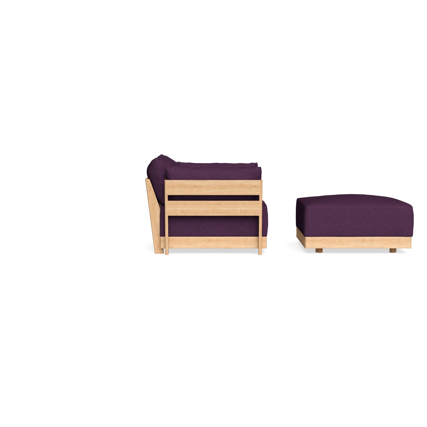 Slipcover Only - Modular Bondi Armchair + Ottoman in Aubergine