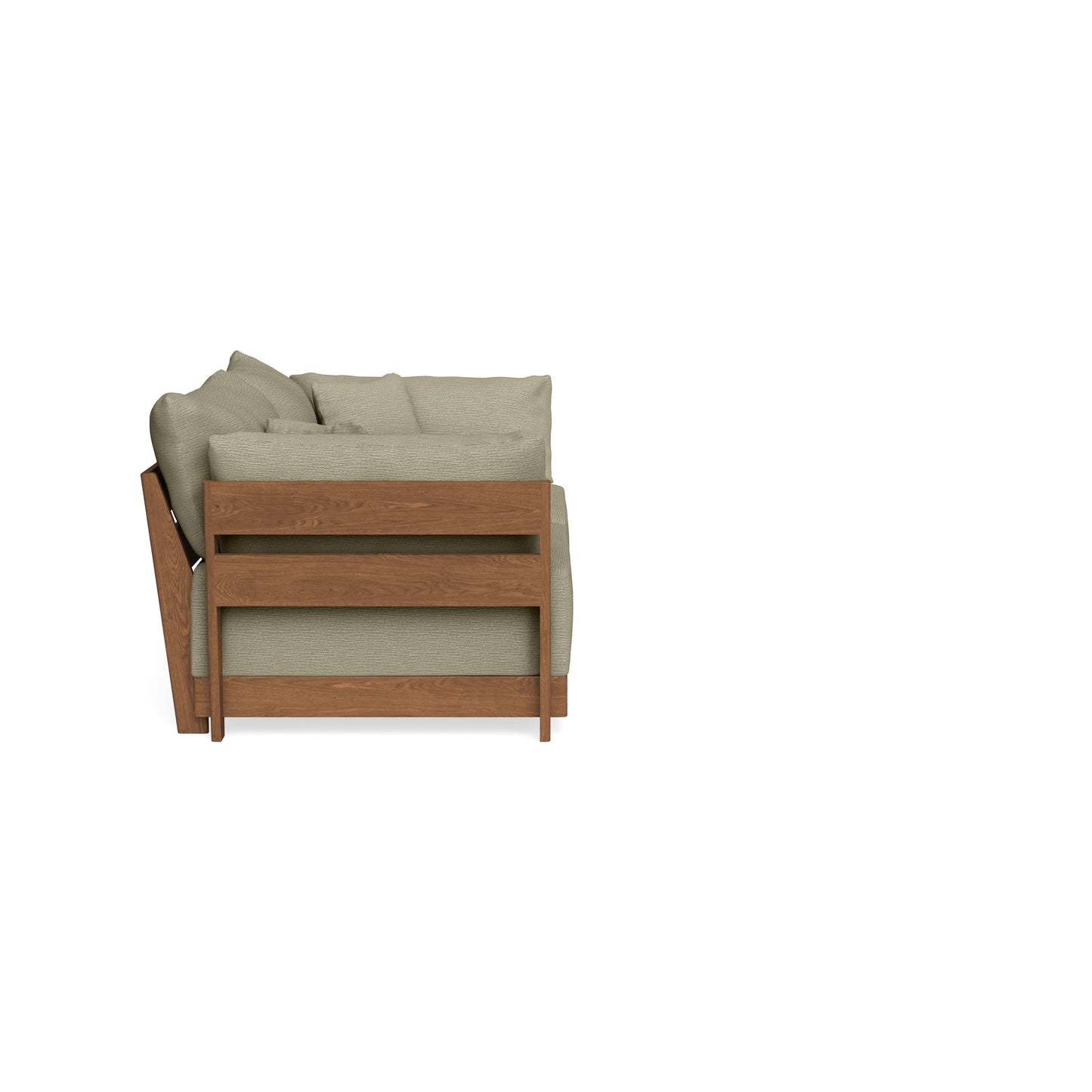 Modular Bondi Espresso 2-Seater Sofa in Cappuccino | Memory Foam Blend