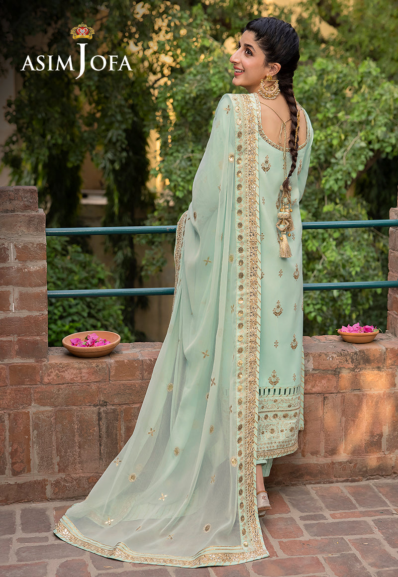 AJSW-11 EMBROIDERED LAWN SILK 3 PCS