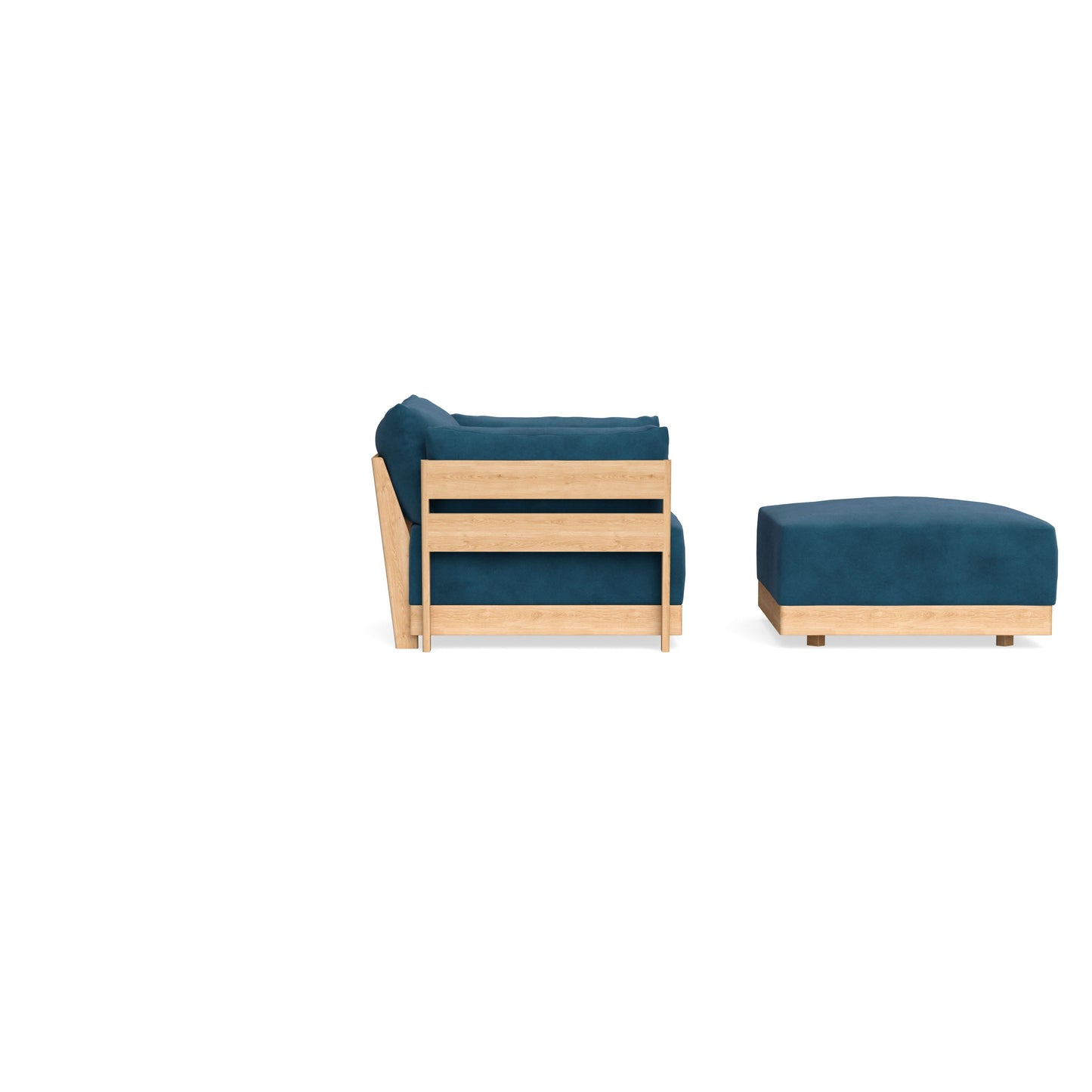 Slipcover Only - Modular Bondi Armchair + Ottoman in Commodore Blue