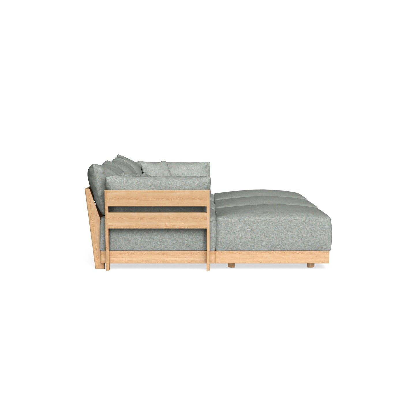 Modular Bondi Latte 3-Seater Daybed Sofa Sectional in Spa | Classic Blend