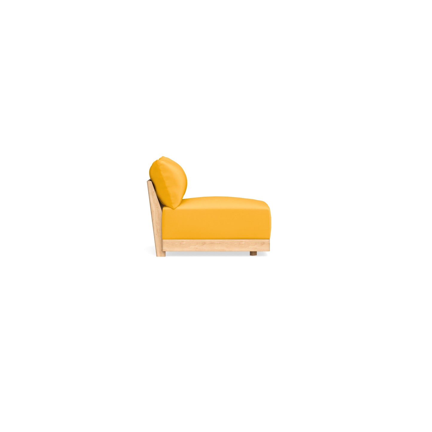 Modular Bondi Latte Armless Chair in Marigold | Memory Foam Blend