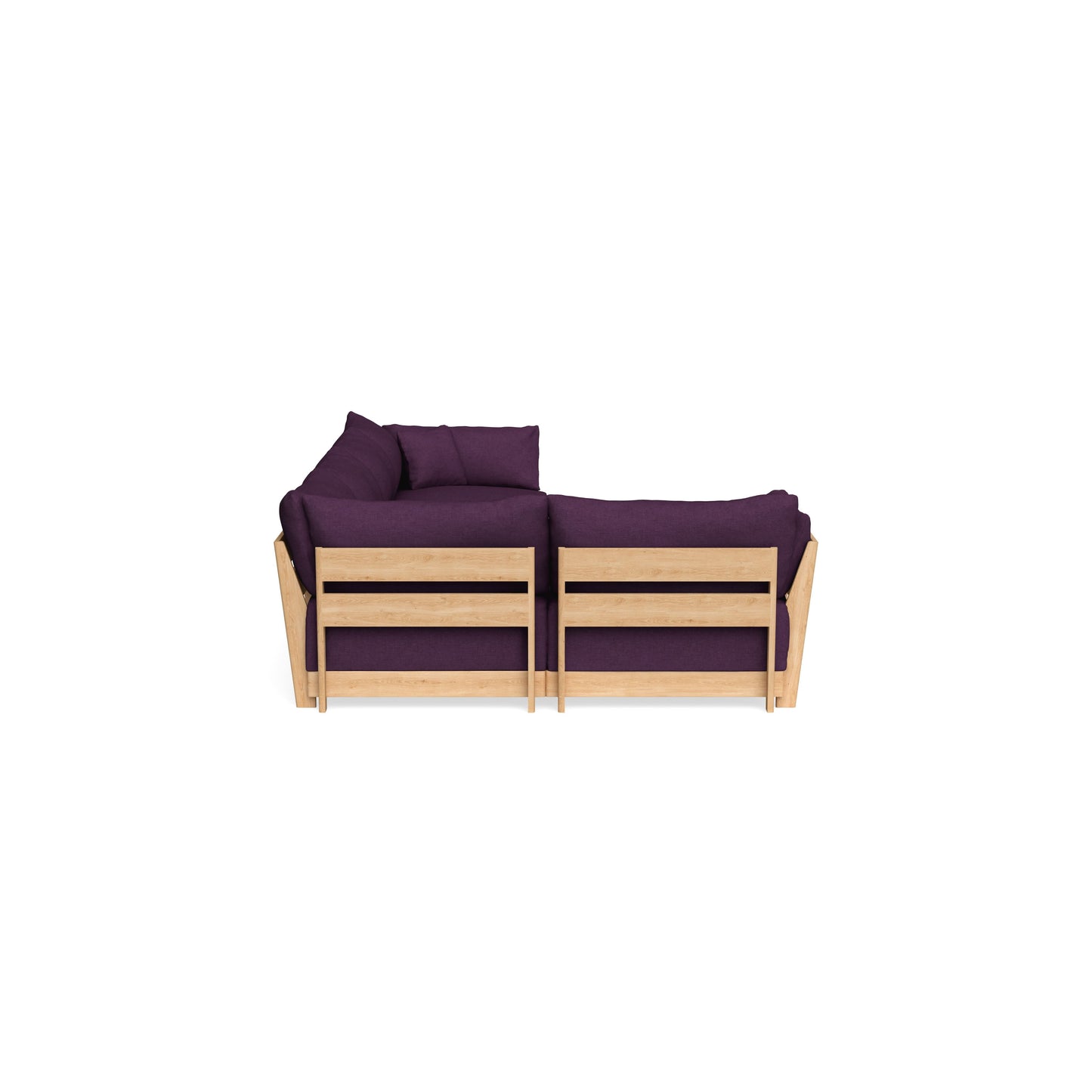 Slipcover Only - Modular Bondi 5-Seater L-Sectional in Aubergine