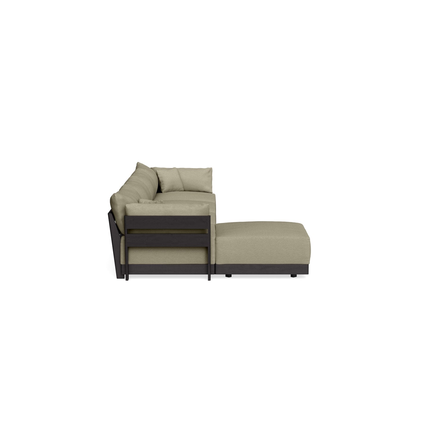 Modular Bondi Black 4-Seater Sectional in Cappuccino | Classic Blend