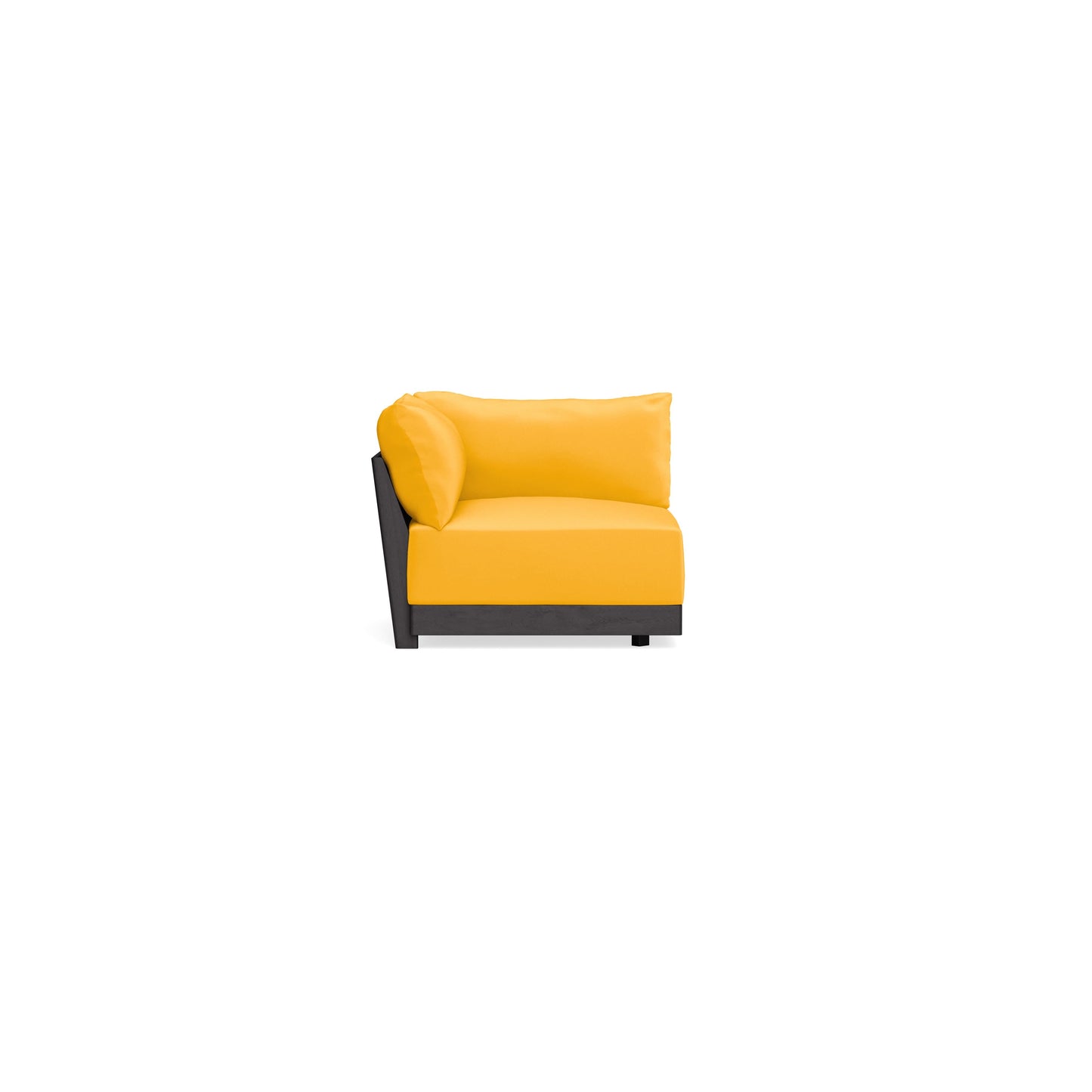 Modular Bondi Black Corner Chair in Marigold | Memory Foam Blend