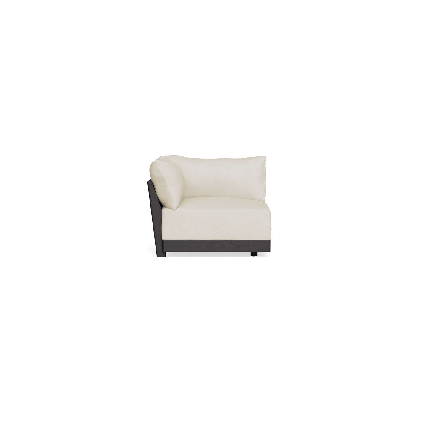 Modular Bondi Black Corner Chair in Mascarpone | Memory Foam Blend