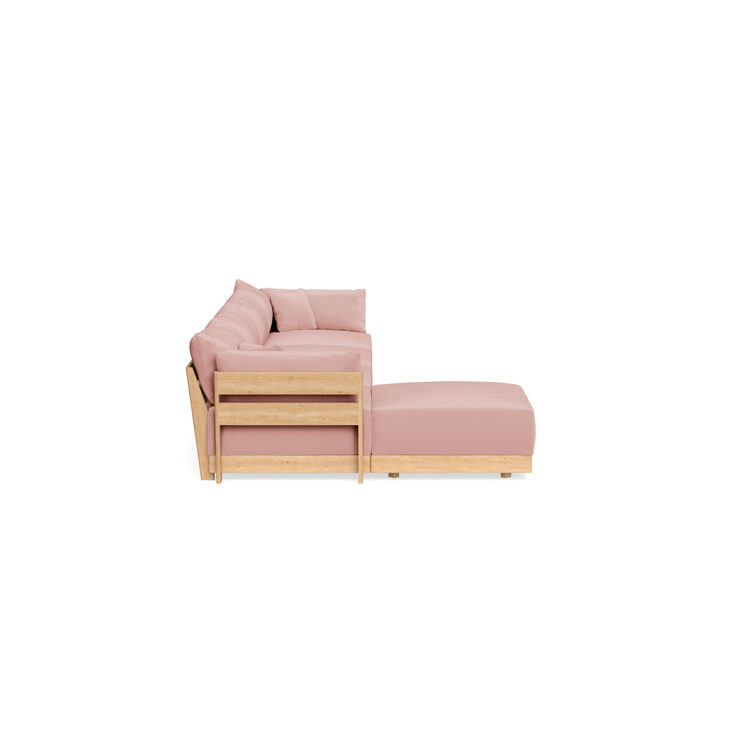 Slipcover Only - Modular Bondi 4-Seater Sectional in Powder Pink