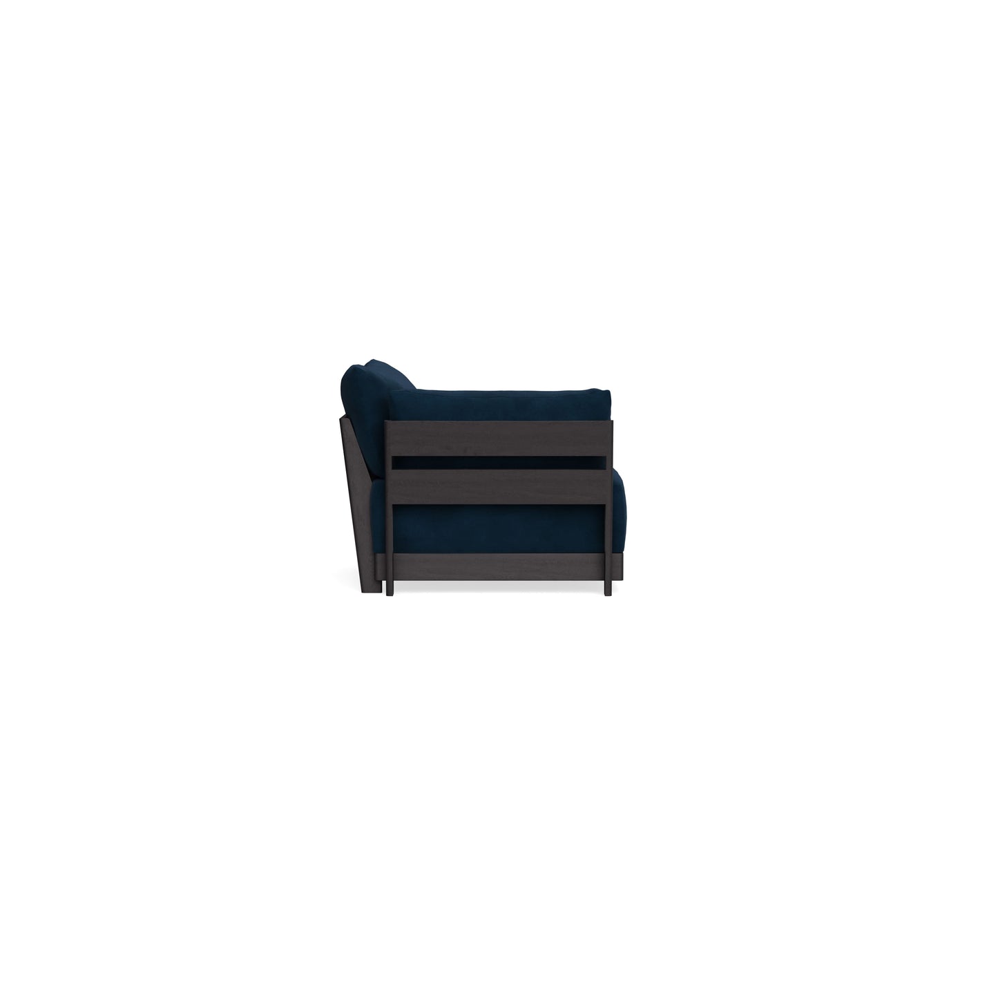 Modular Bondi Black End Chair in Royal Blue | Memory Foam Blend