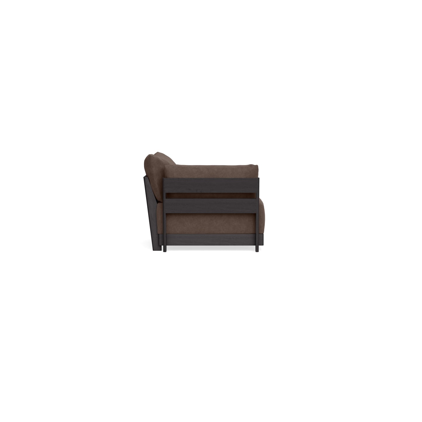 Modular Bondi Black End Chair in Chocolate | Classic Blend