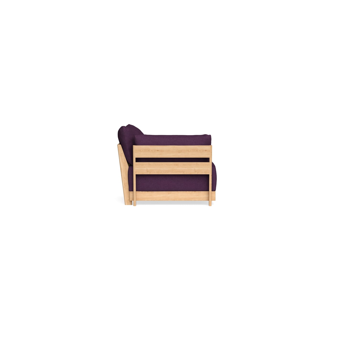 Modular Bondi Latte End Chair in Aubergine | Memory Foam Blend