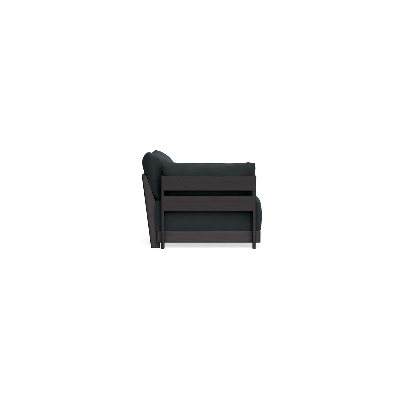 Modular Bondi Black End Chair in Obsidian | Memory Foam Blend