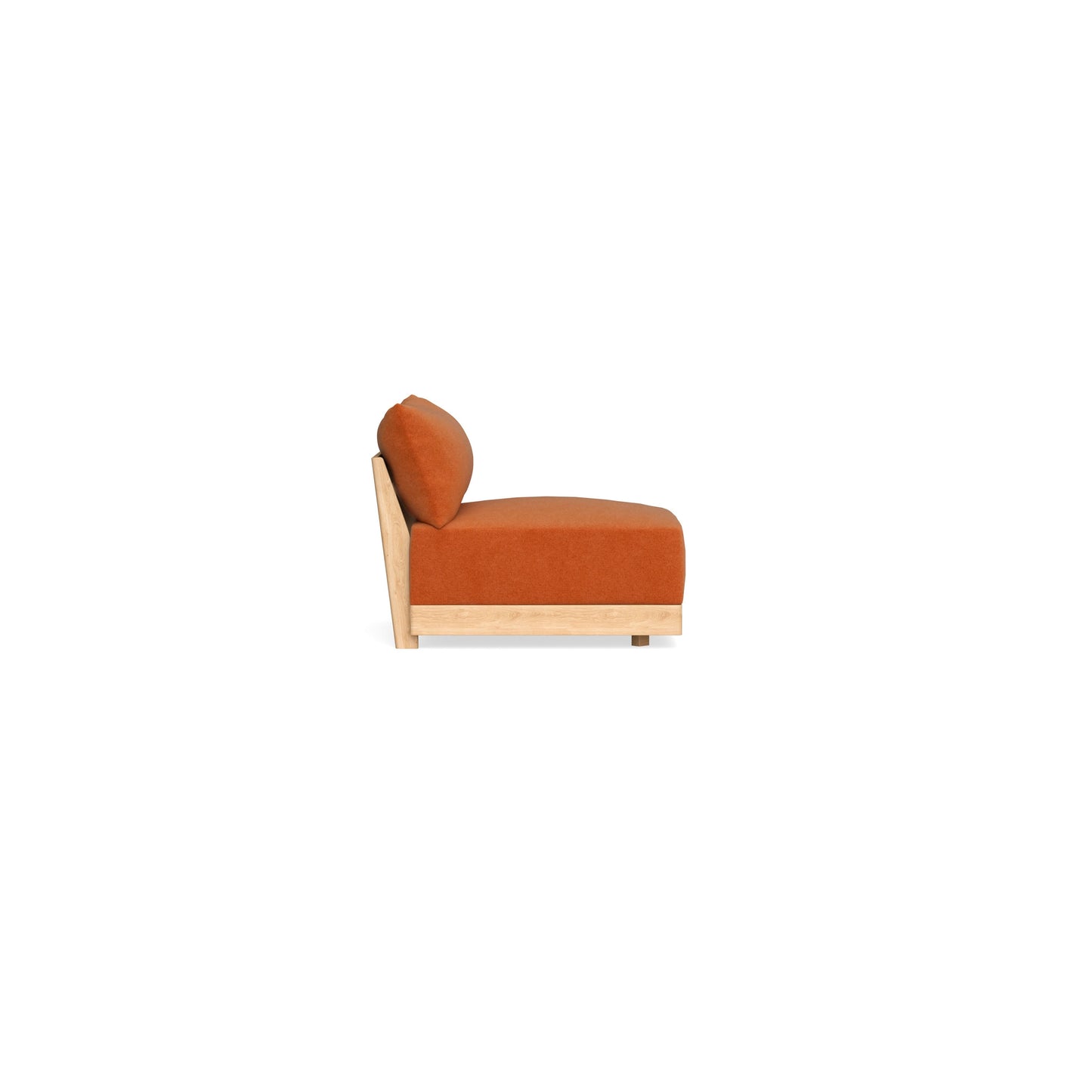 Modular Bondi Latte Armless Chair in Terracotta | Memory Foam Blend