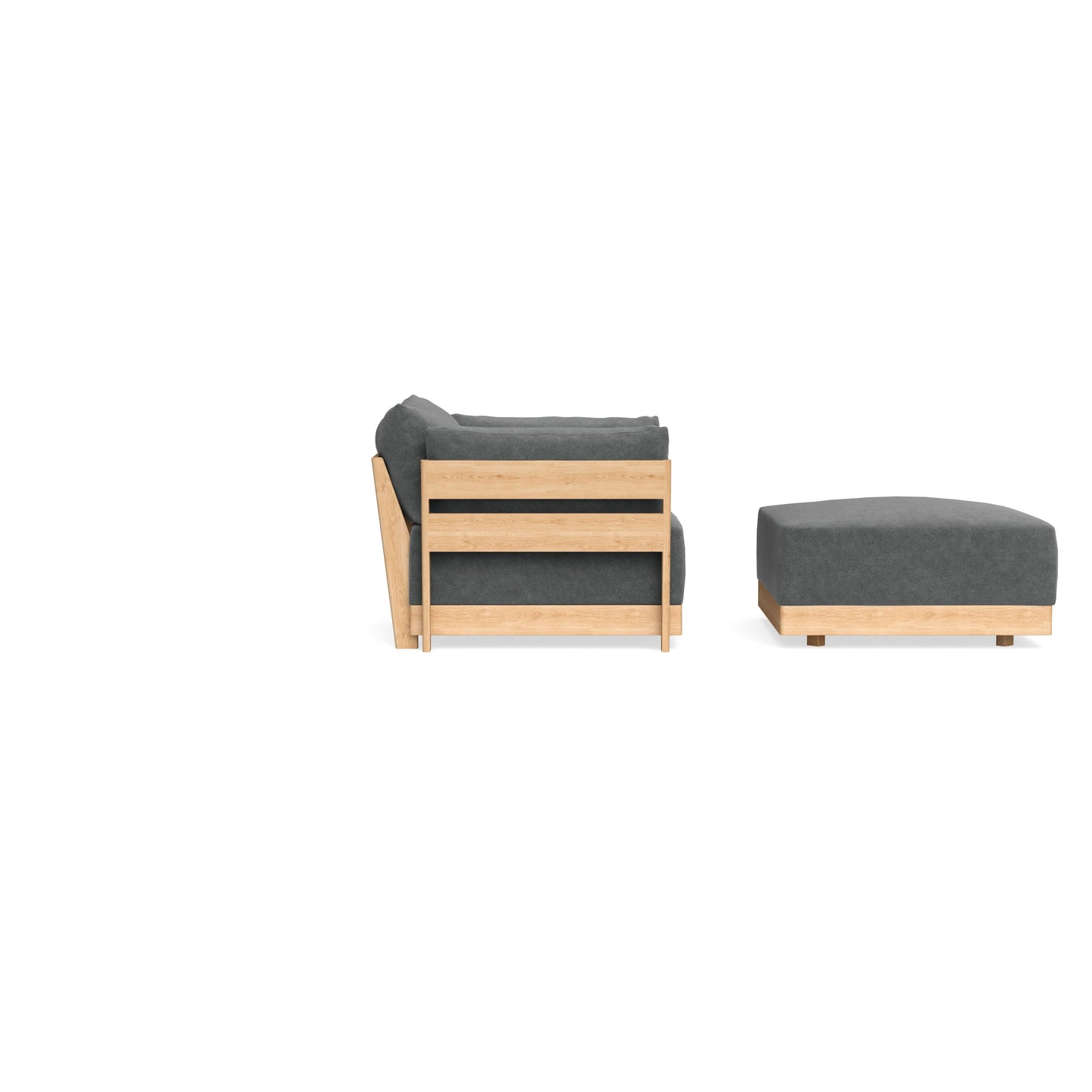 Slipcover Only - Modular Bondi Armchair + Ottoman in Chimney Gray