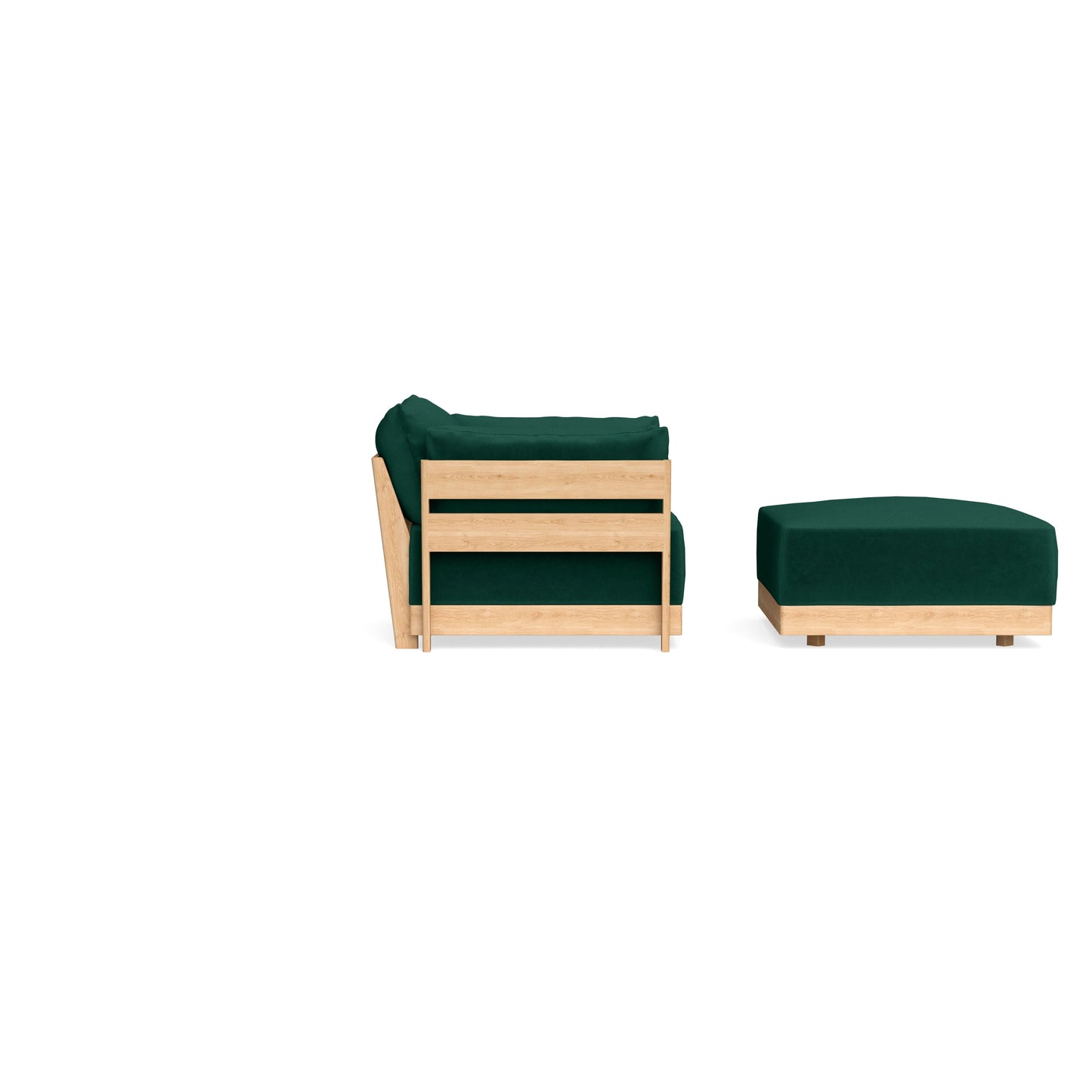 Slipcover Only - Modular Bondi Armchair + Ottoman in Evergreen