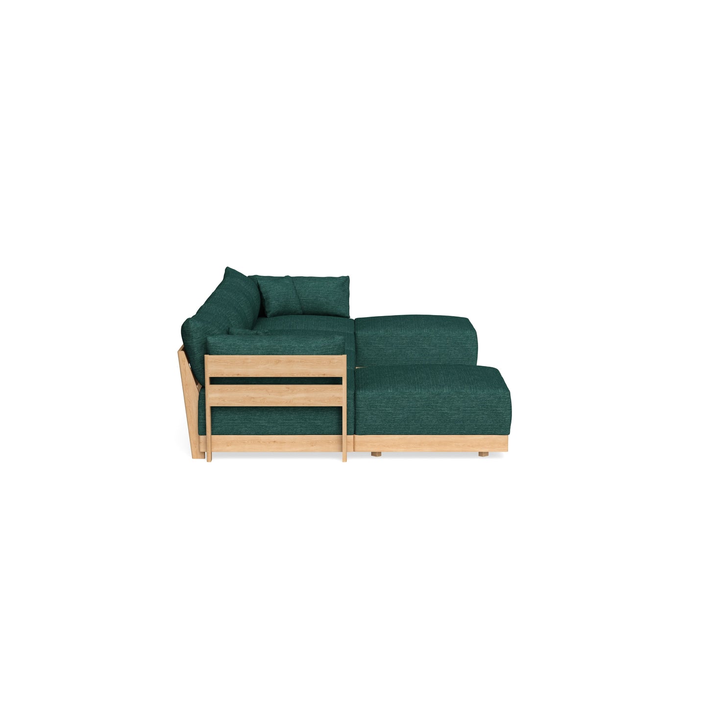 Slipcover Only - Modular Bondi 4-Seater U-Sectional in Forest Green