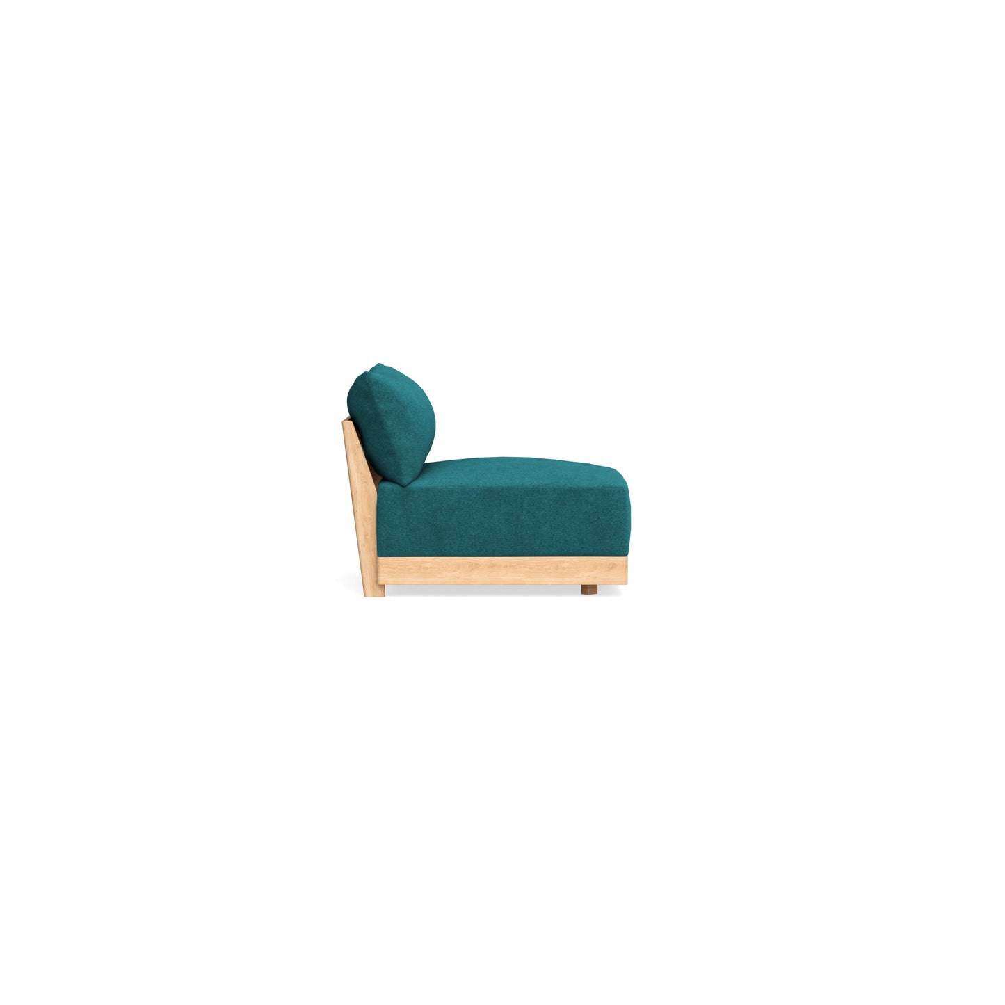 Modular Bondi Latte Armless Chair in Ocean | Memory Foam Blend
