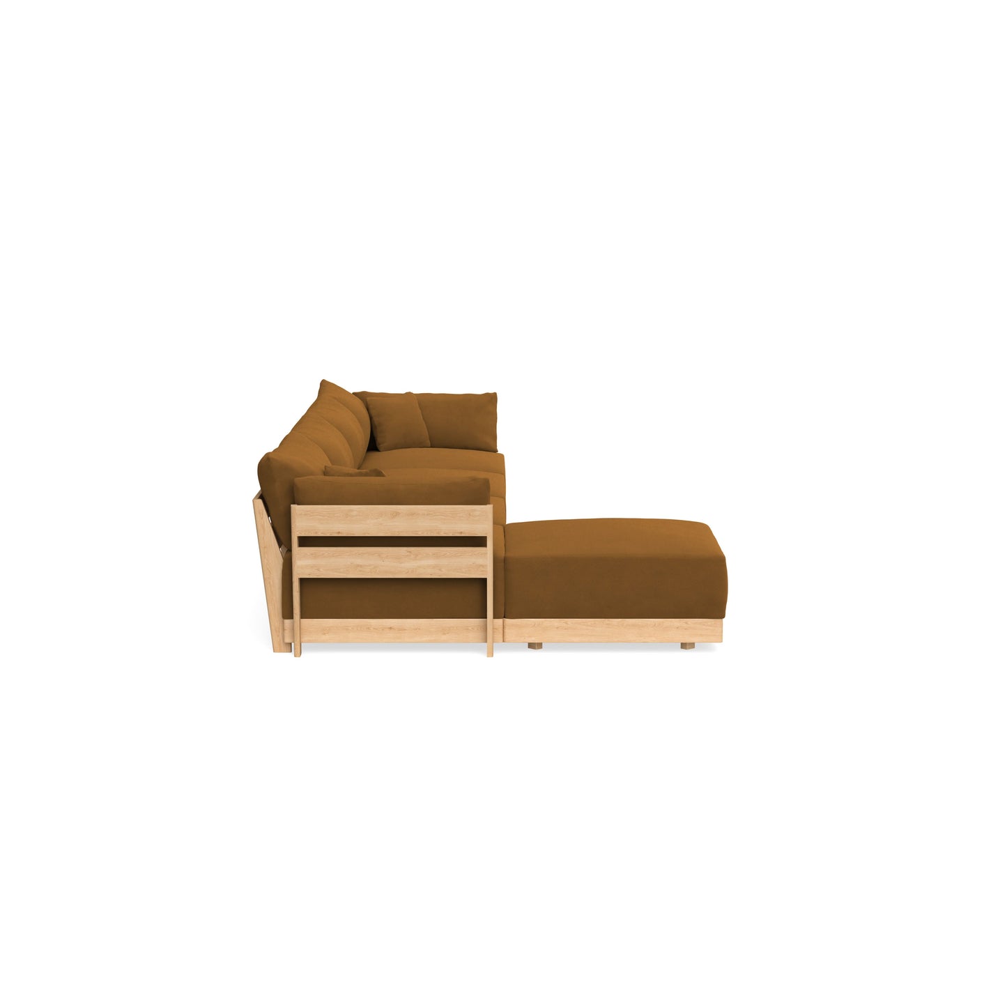 Slipcover Only - Modular Bondi 4-Seater Sectional in Cognac