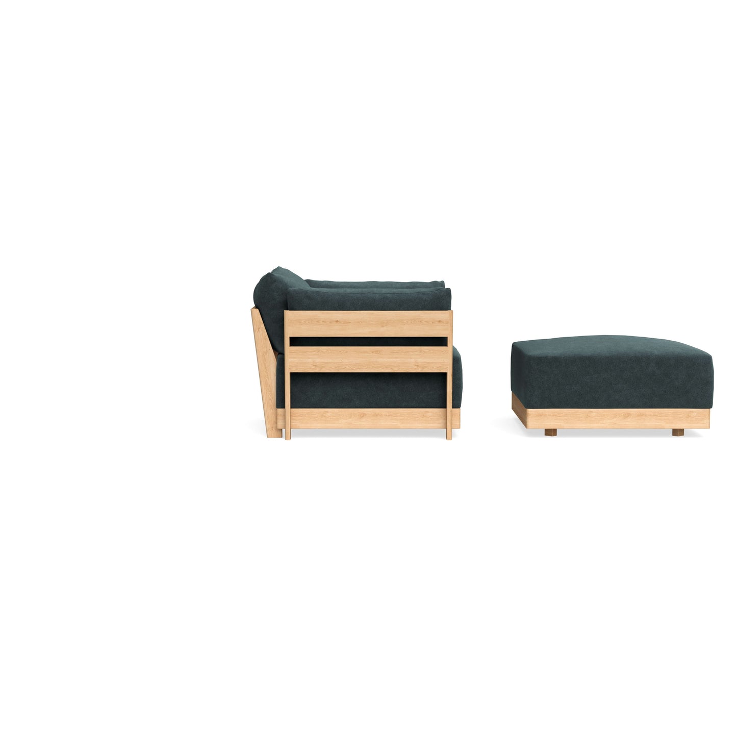 Slipcover Only - Modular Bondi Armchair + Ottoman in Nightfall