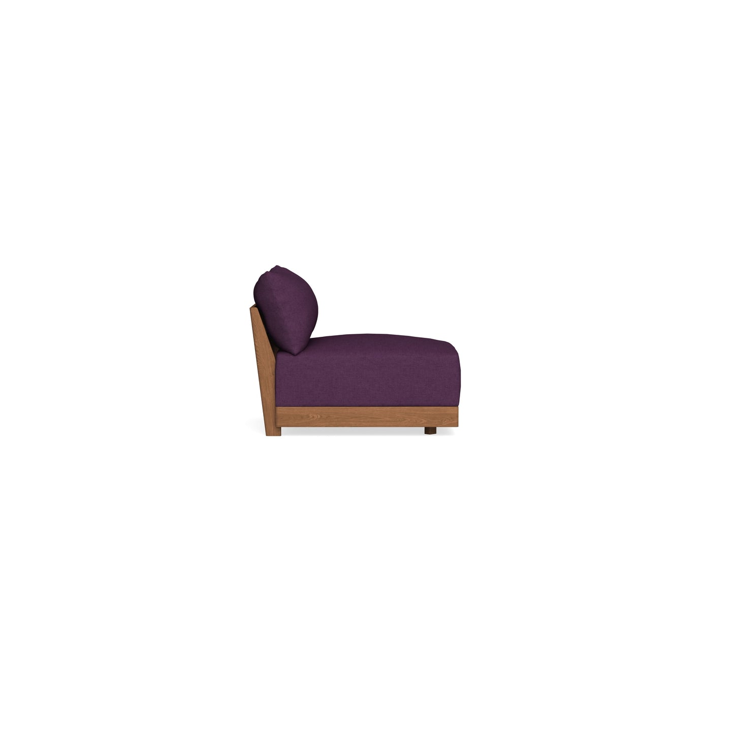 Modular Bondi Espresso Armless Chair in Aubergine | Memory Foam Blend
