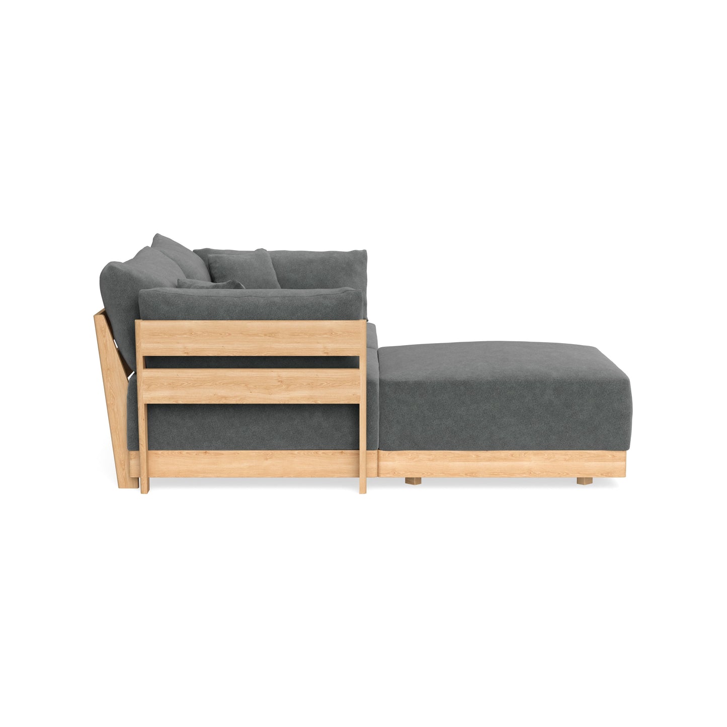 Slipcover Only - Modular Bondi 2-Seater Sectional in Chimney Gray