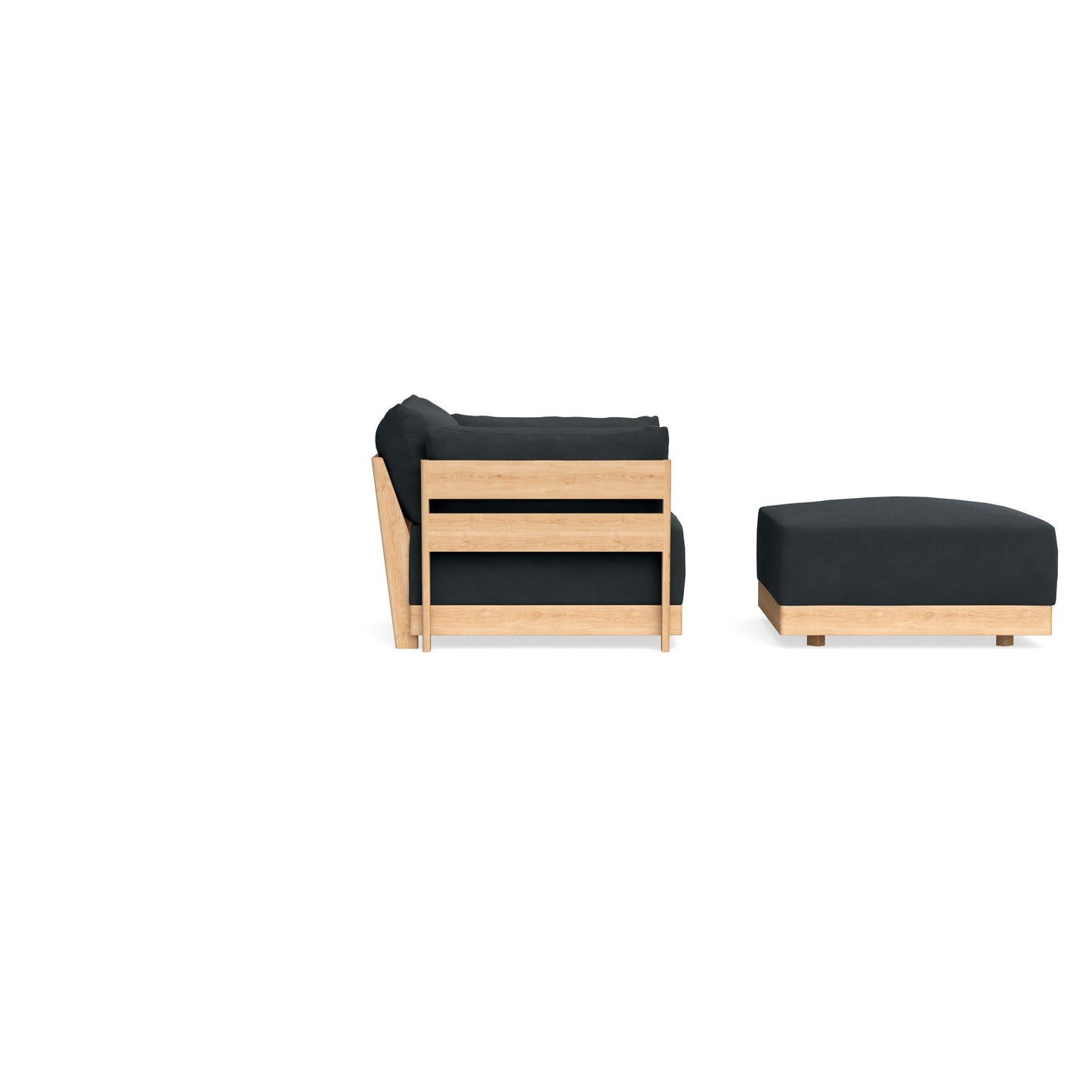 Slipcover Only - Modular Bondi Armchair + Ottoman in Obsidian