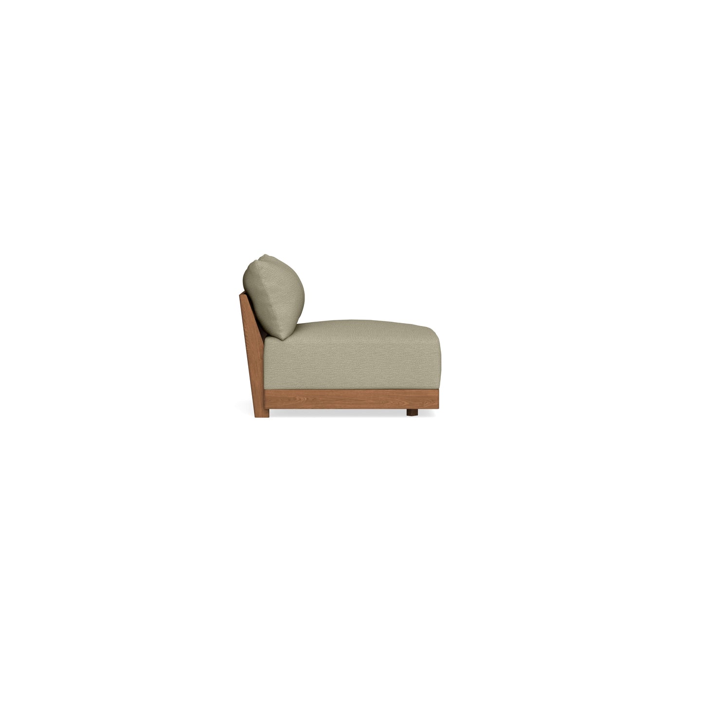 Modular Bondi Espresso Armless Chair in Cappuccino | Memory Foam Blend