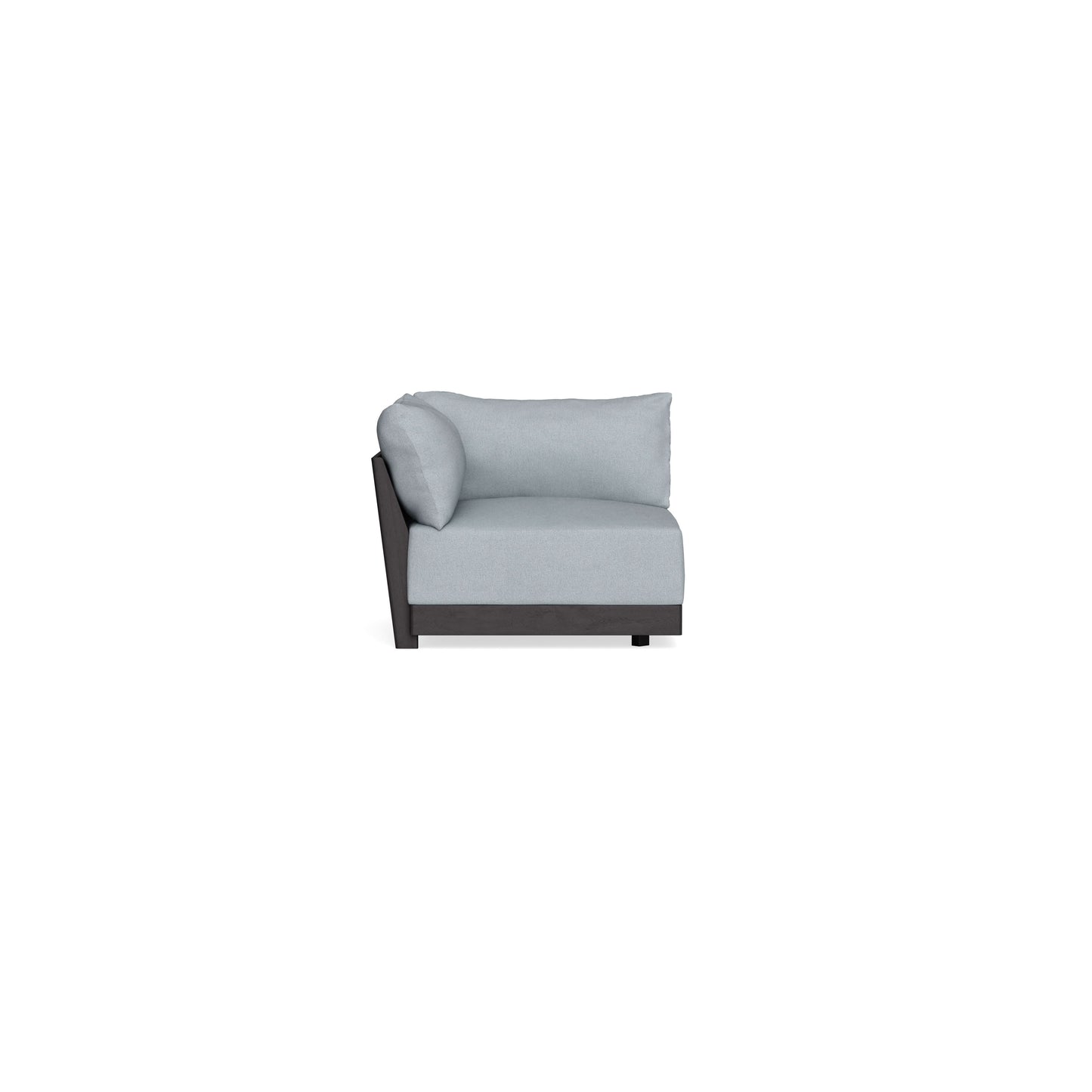 Modular Bondi Black Corner Chair in Ash | Memory Foam Blend