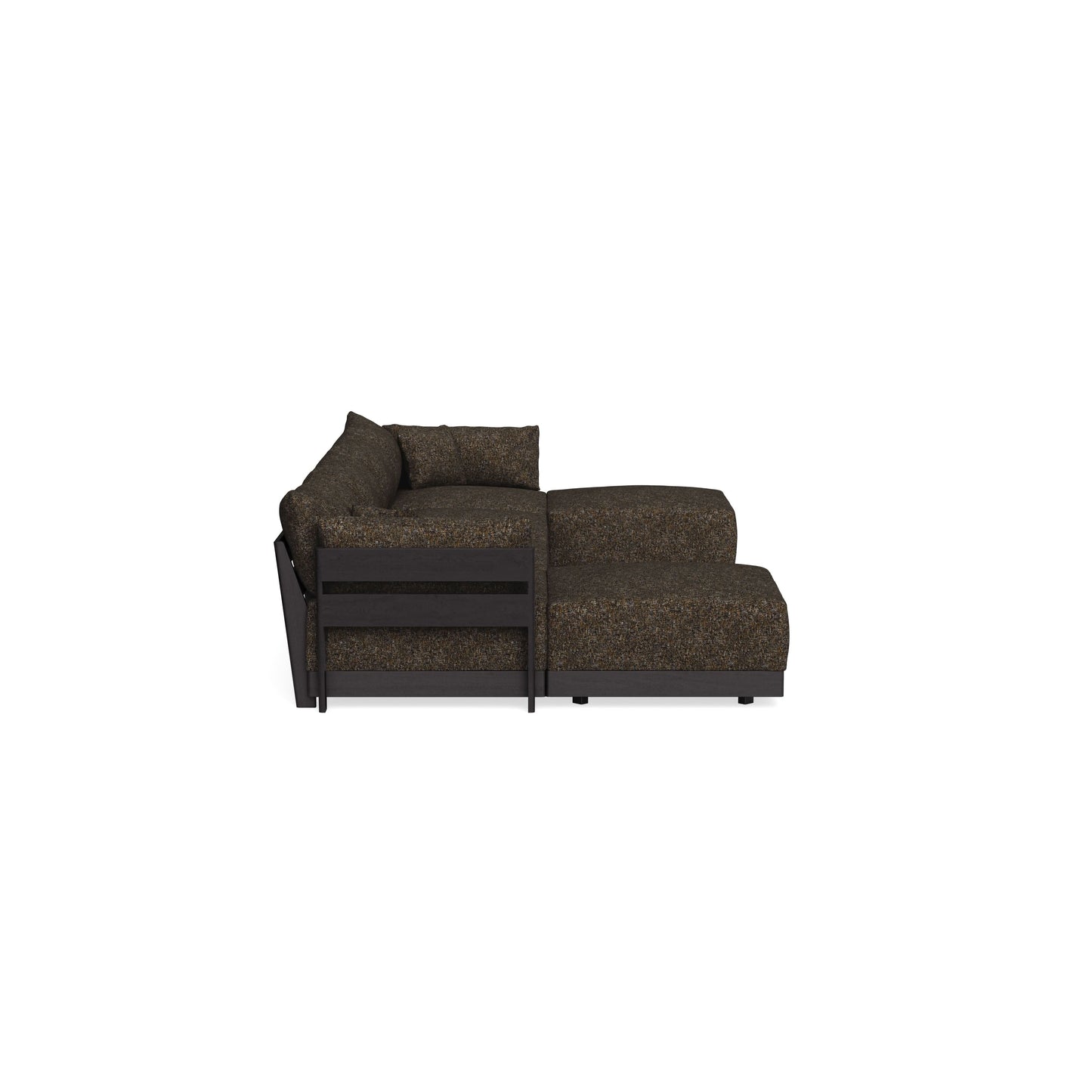 Modular Bondi Black 4-Seater U-Sectional in Phantom | Classic Blend
