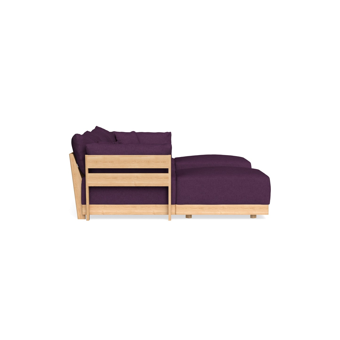 Slipcover Only - Modular Bondi 3-Seater U-Sectional in Aubergine
