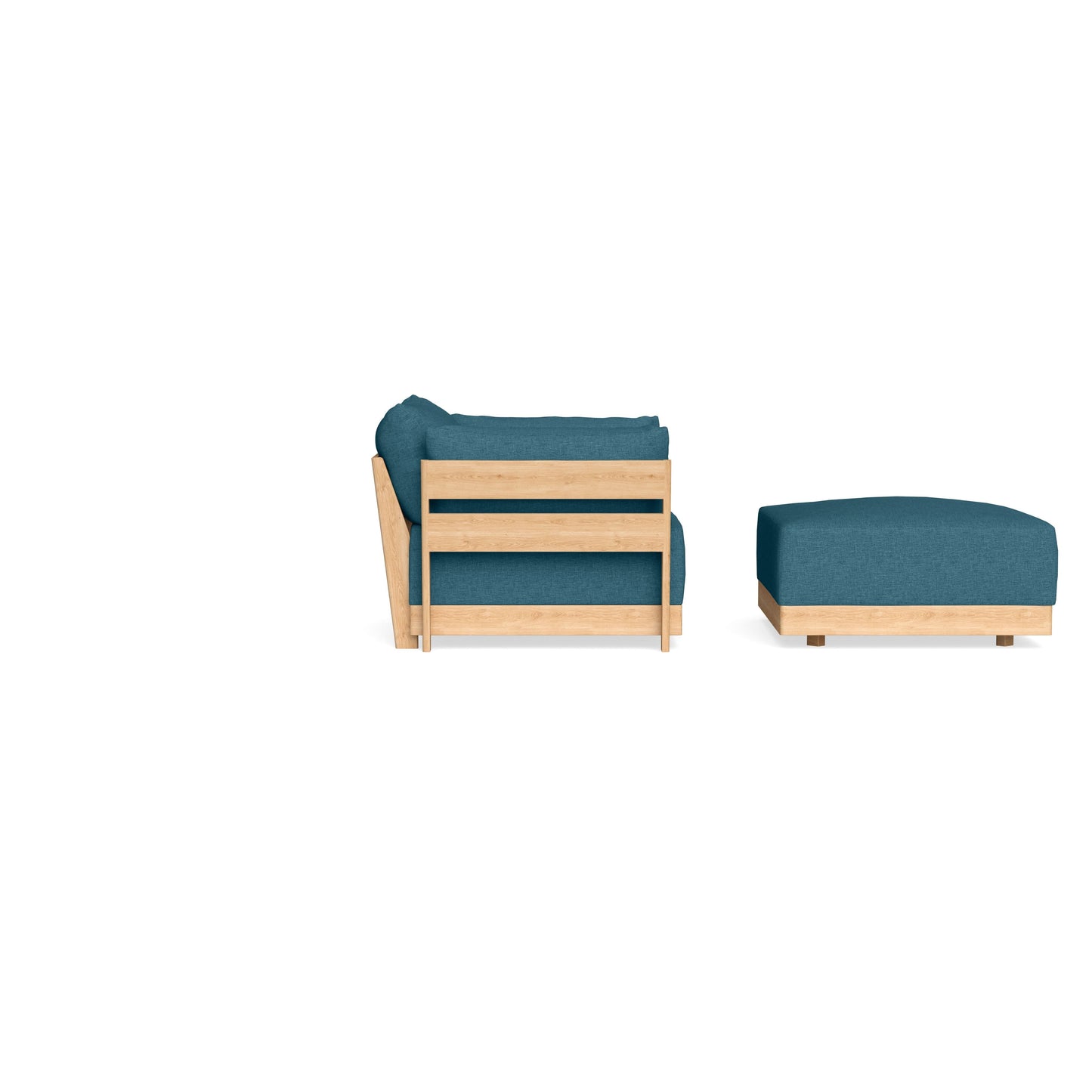 Slipcover Only - Modular Bondi Armchair + Ottoman in Aegean Blue