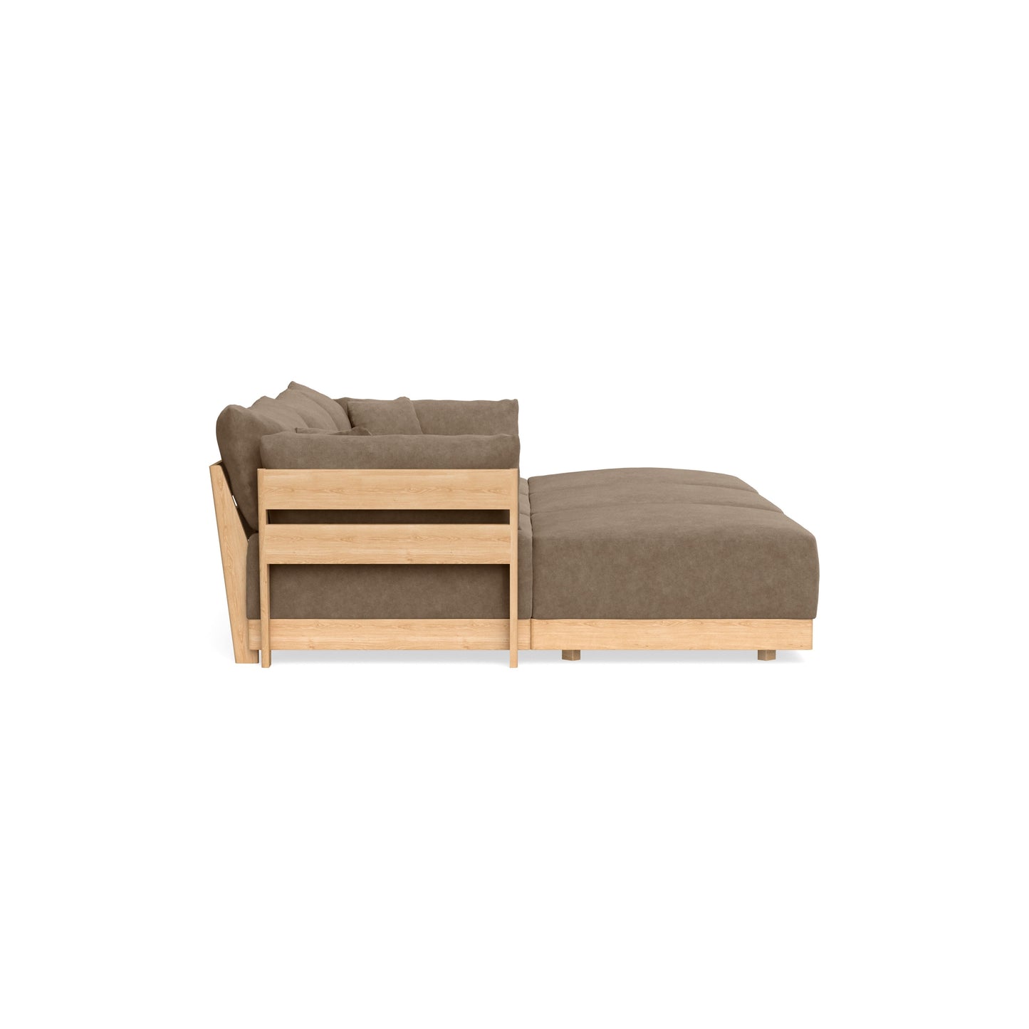 Slipcover Only - Modular Bondi 3-Seater Daybed Sofa Sectional in Coffee