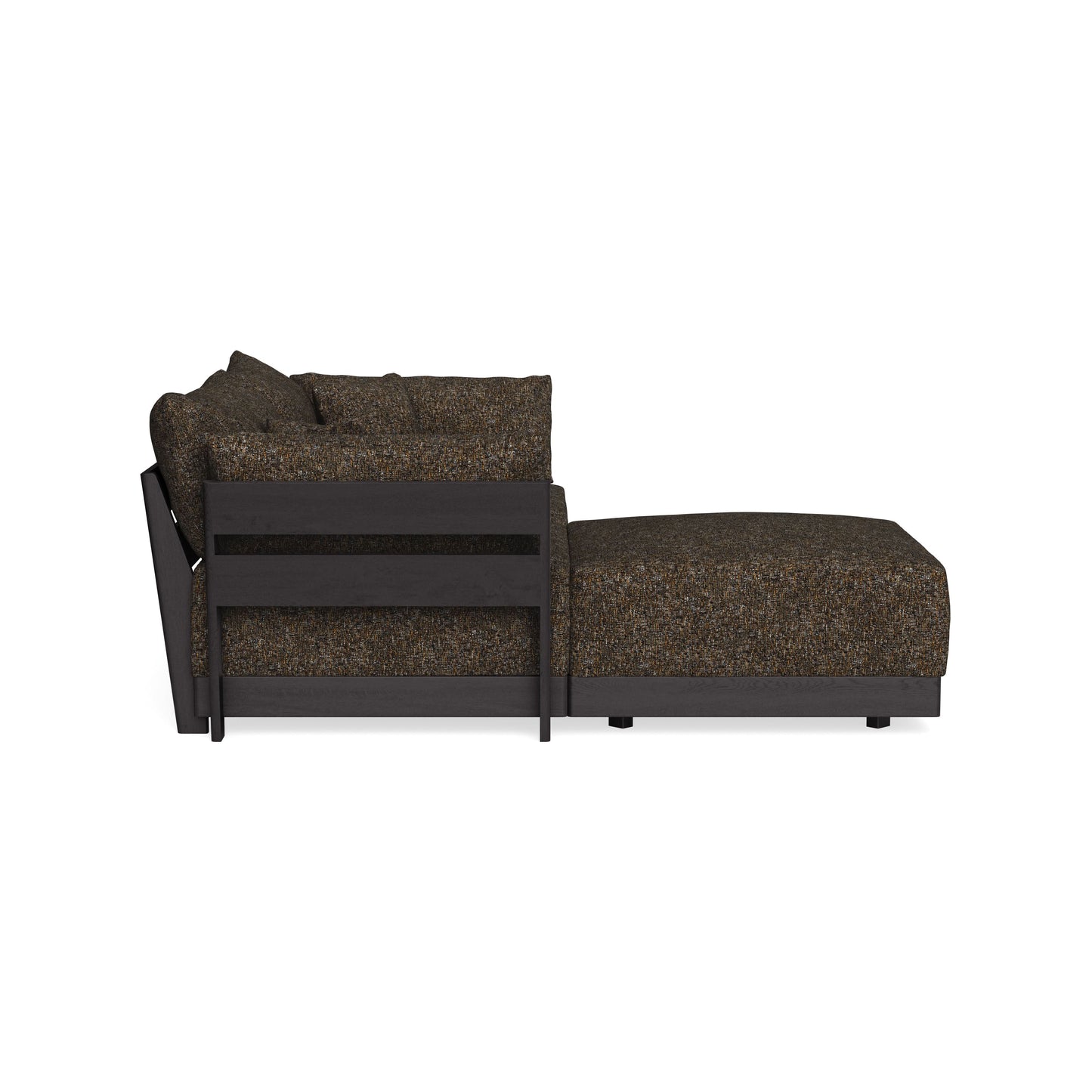 Modular Bondi Black 2-Seater Sectional in Phantom | Classic Blend