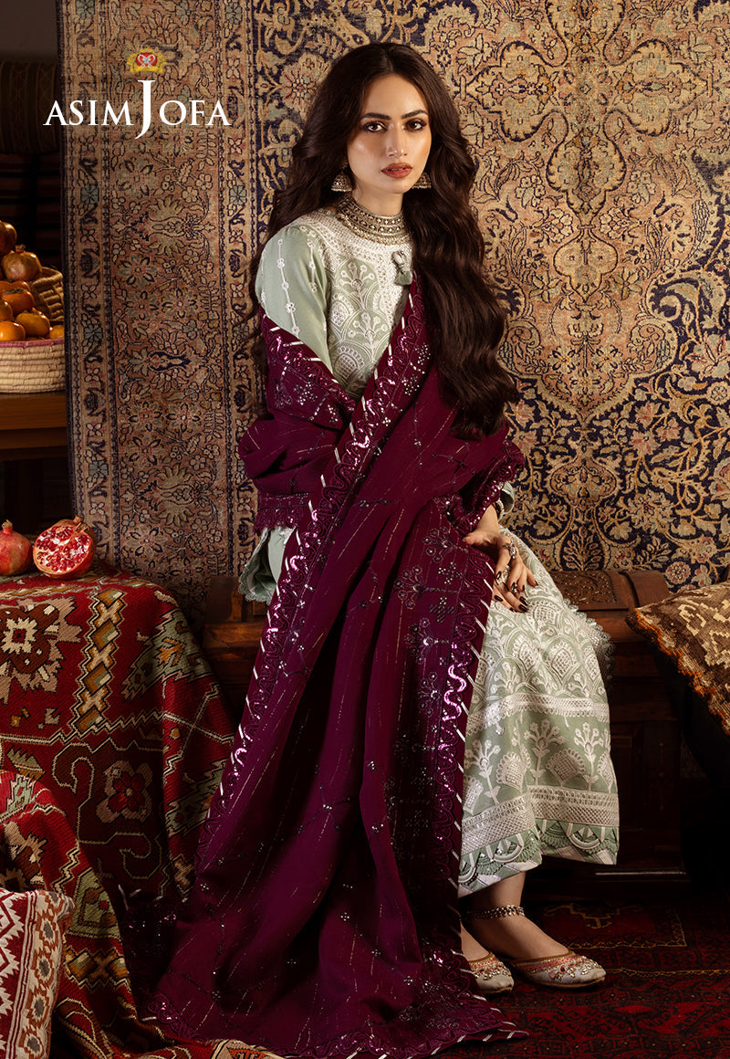 AJKTP-01 EMBROIDERED TWILL 3 PCS STITCHED
