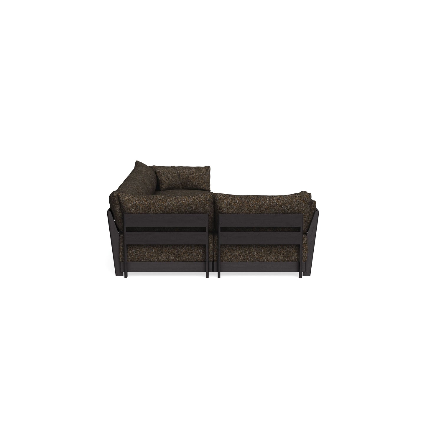 Modular Bondi Black 5-Seater L-Sectional in Phantom | Memory Foam Blend