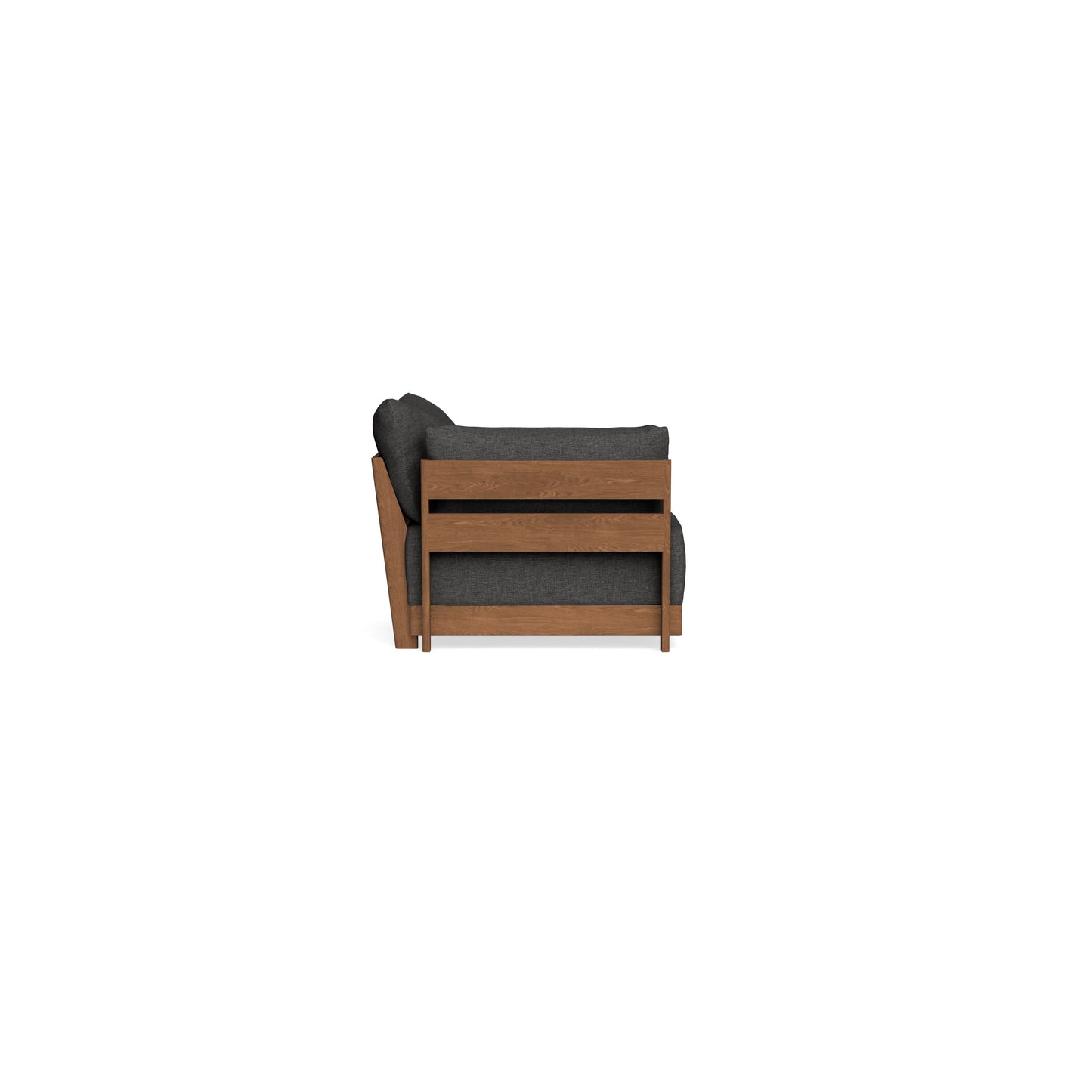Modular Bondi Espresso End Chair in Graphite | Memory Foam Blend