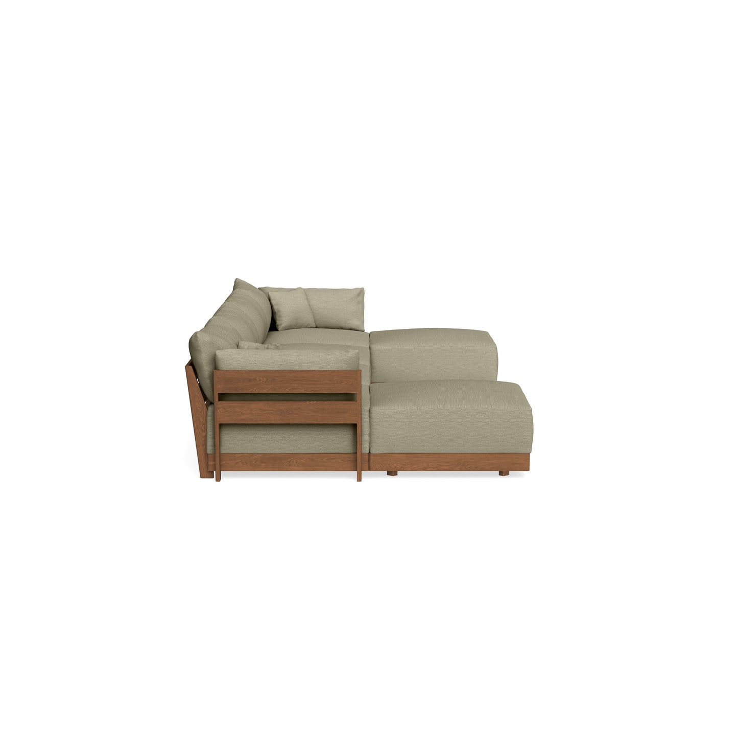 Modular Bondi Espresso 4-Seater U-Sectional in Cappuccino | Memory Foam Blend