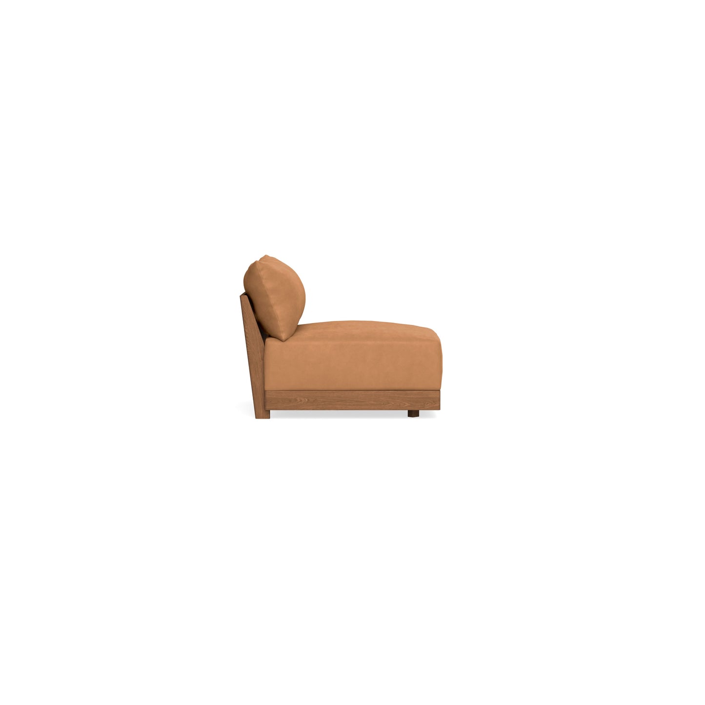 Modular Bondi Espresso Armless Chair in Cheddar | Memory Foam Blend