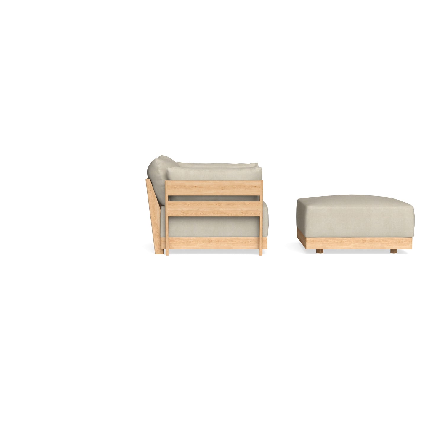 Slipcover Only - Modular Bondi Armchair + Ottoman in Almond