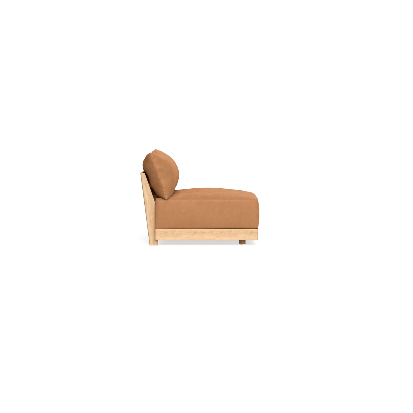 Modular Bondi Latte Armless Chair in Cheddar | Memory Foam Blend