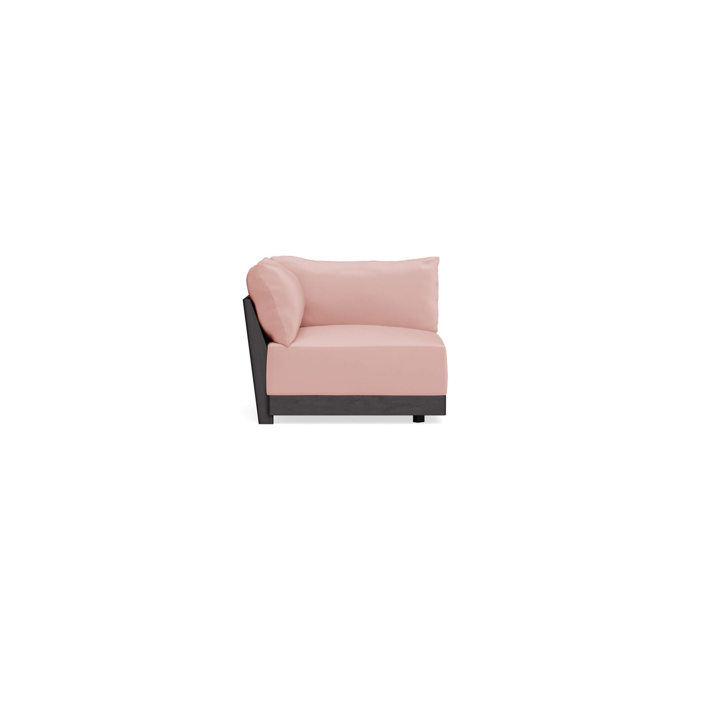 Modular Bondi Black Corner Chair in Powder Pink | Memory Foam Blend