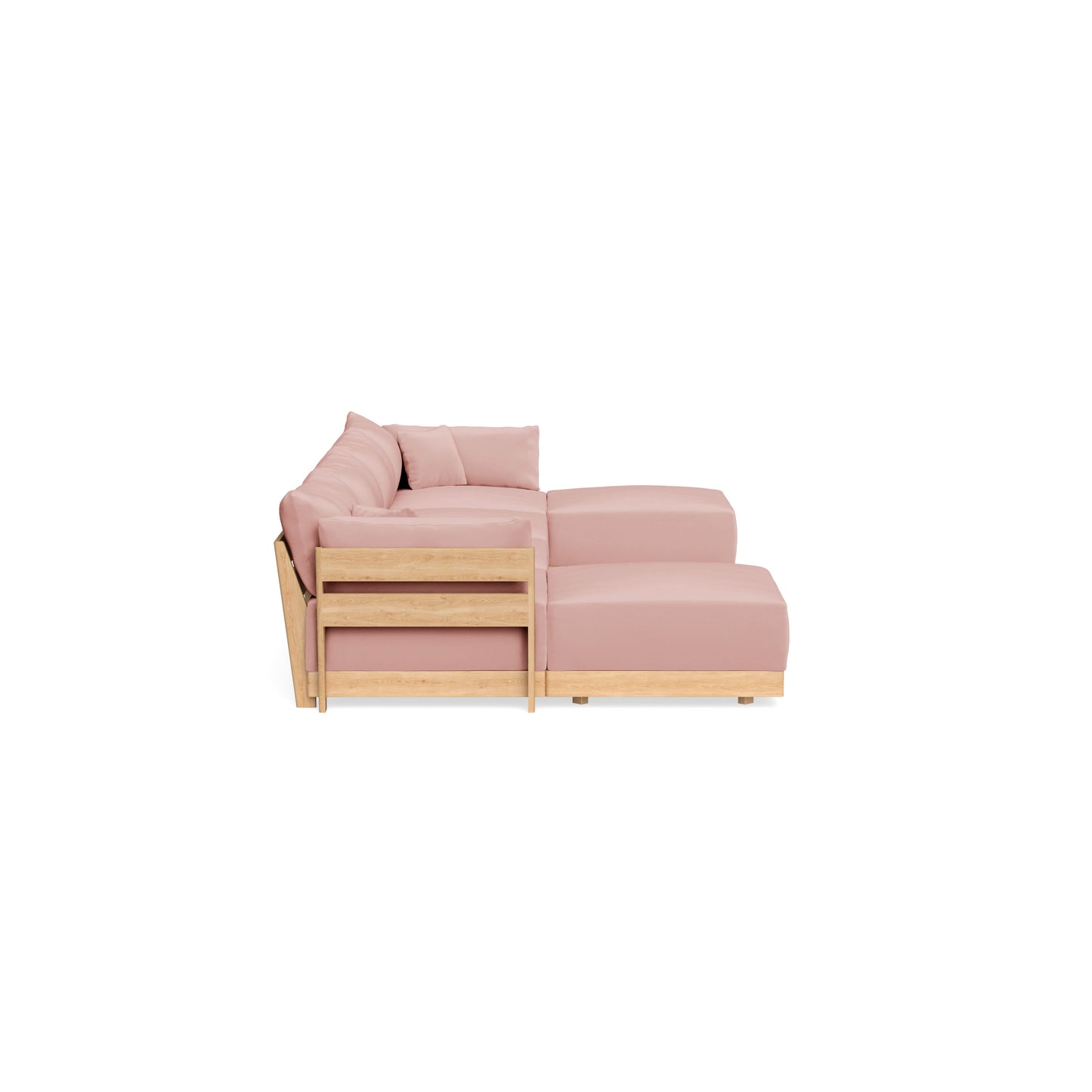 Slipcover Only - Modular Bondi 4-Seater U-Sectional in Powder Pink