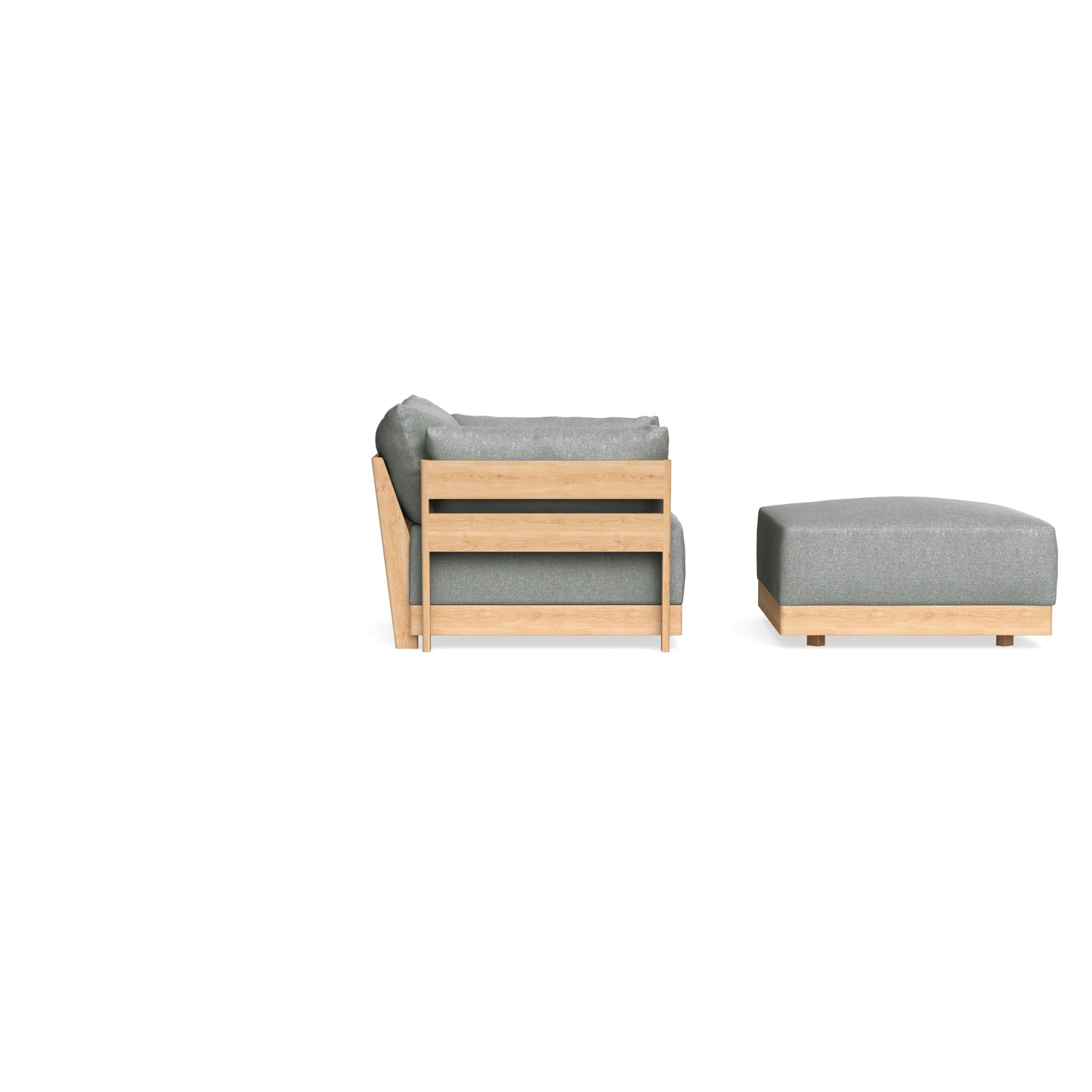 Slipcover Only - Modular Bondi Armchair + Ottoman in Storm Gray