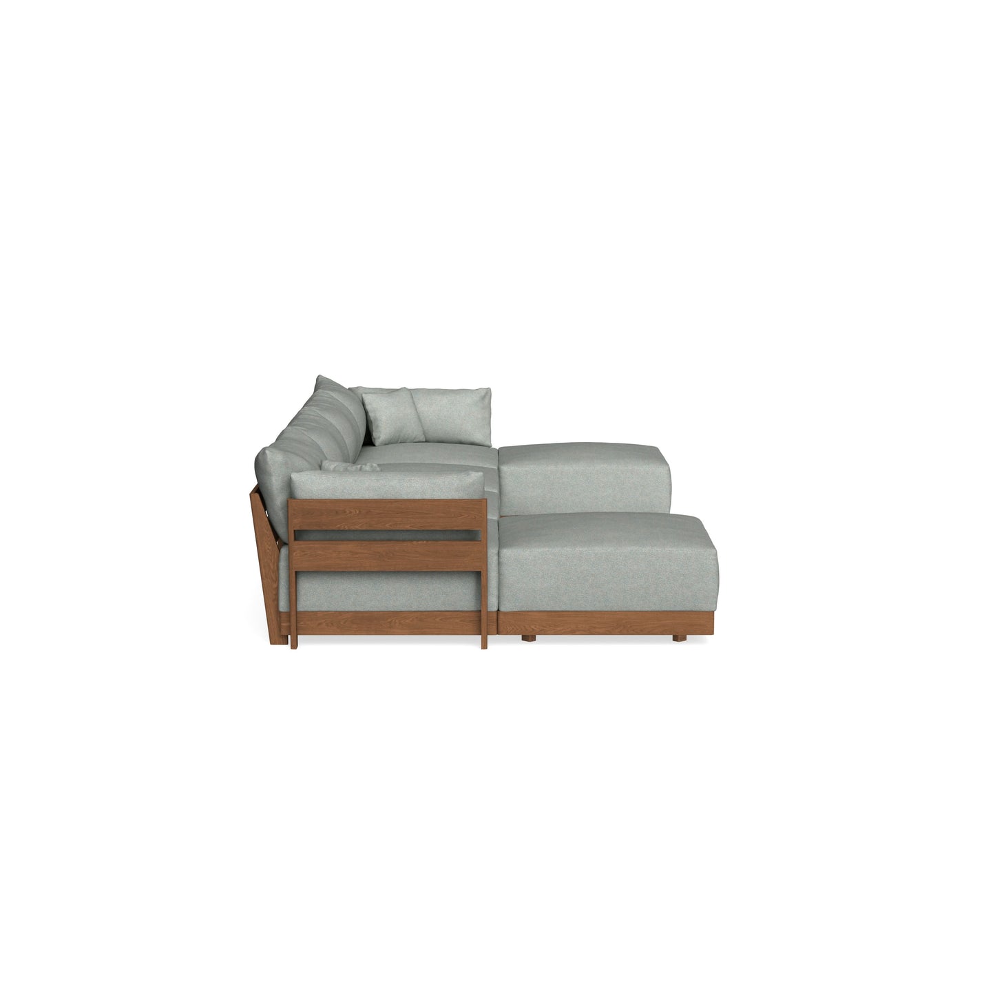 Modular Bondi Espresso 4-Seater U-Sectional in Spa | Memory Foam Blend