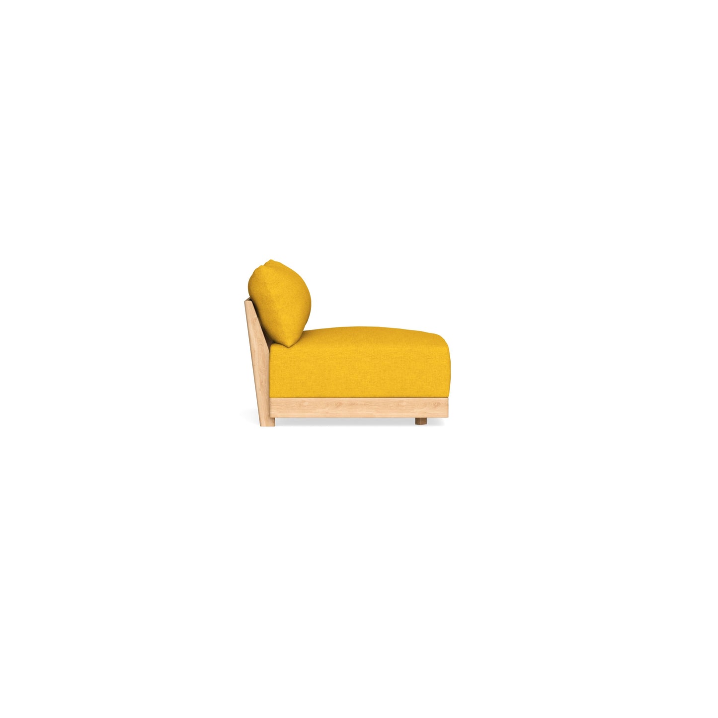 Modular Bondi Latte Armless Chair in Sunflower | Memory Foam Blend