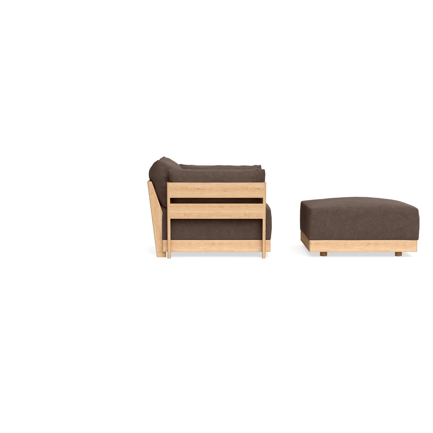 Slipcover Only - Modular Bondi Armchair + Ottoman in Chocolate