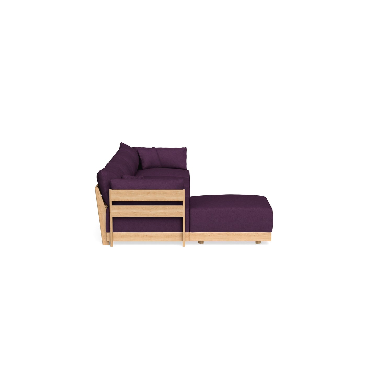 Slipcover Only - Modular Bondi 4-Seater Sectional in Aubergine